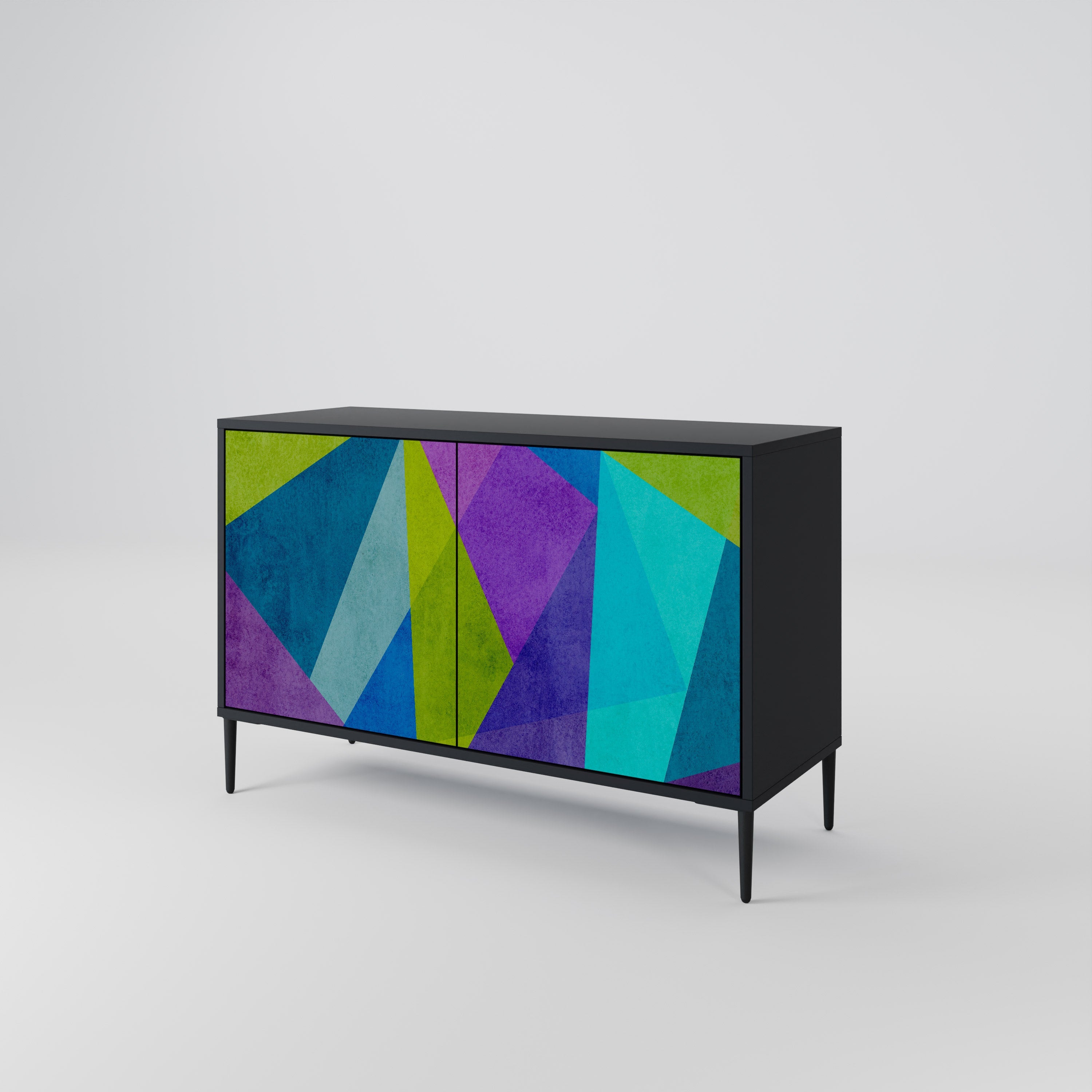 COLD SHOWCASE 2-Door Sideboard in Black Finish