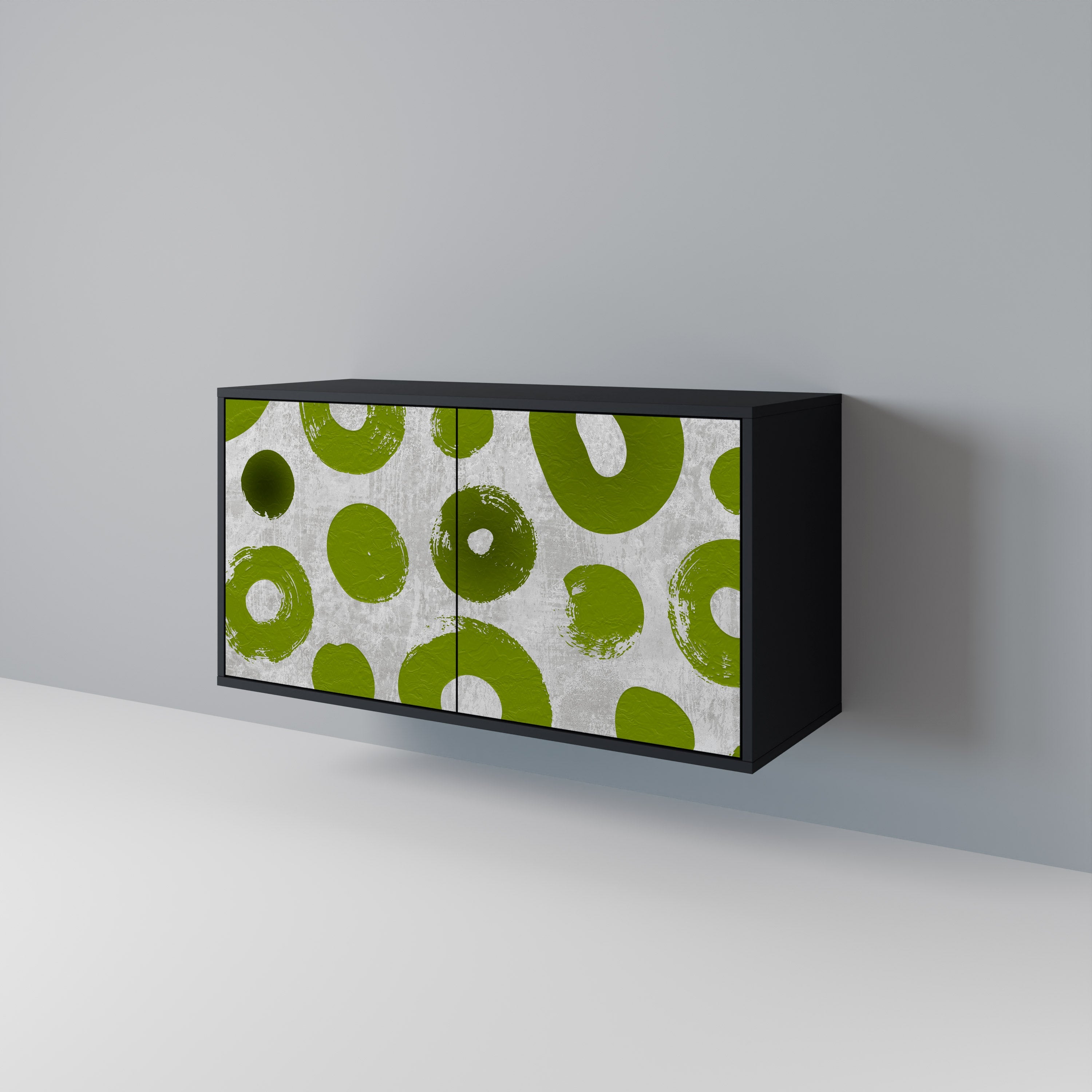 GREEN RHAPSODY 2-Door Sideboard in Black Finish
