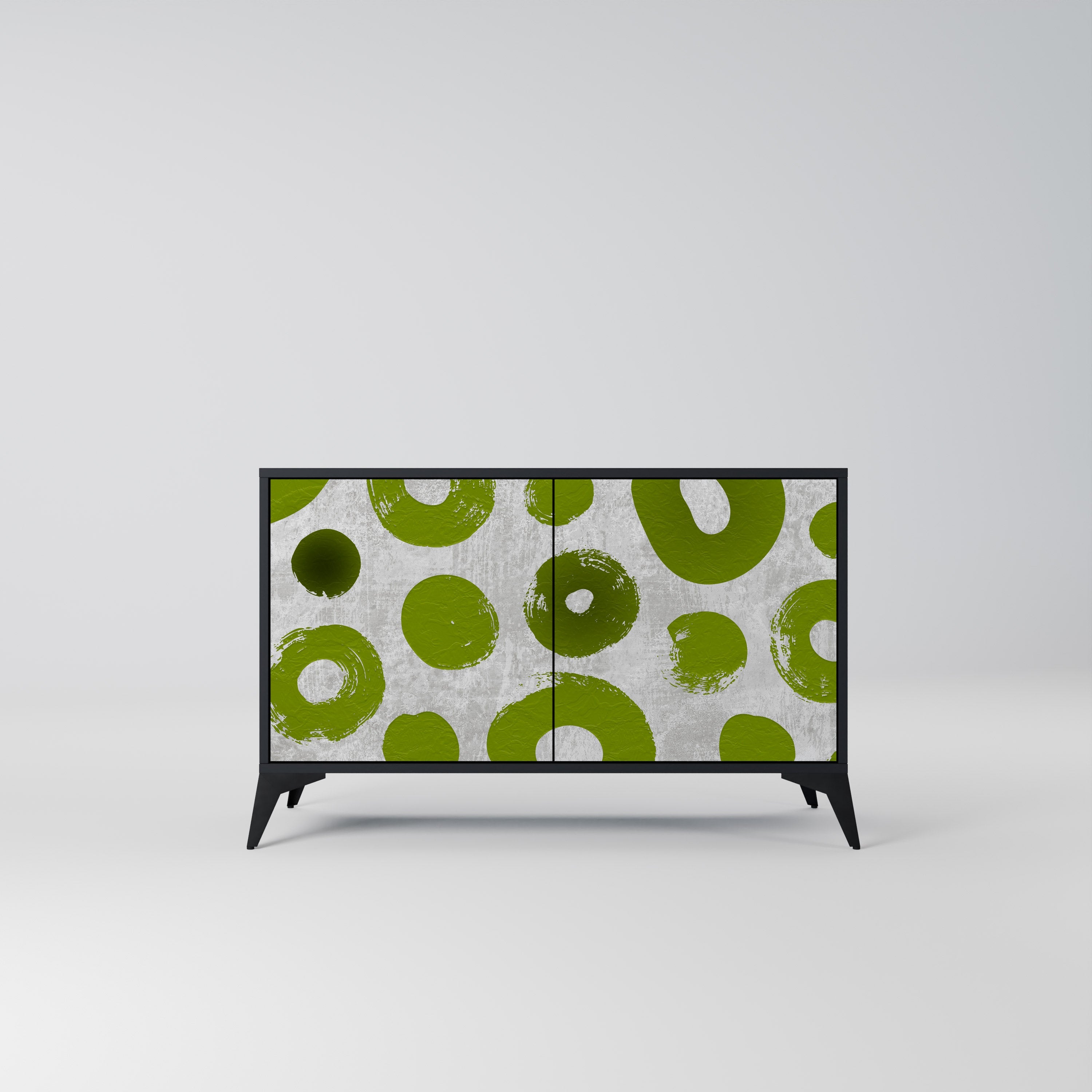 GREEN RHAPSODY 2-Door Sideboard in Black Finish