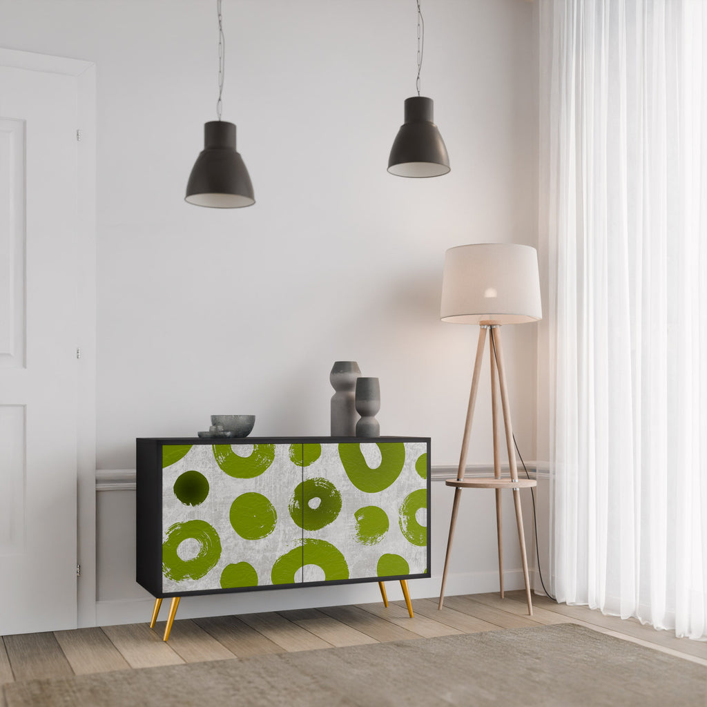 GREEN RHAPSODY 2-Door Sideboard in Black Finish
