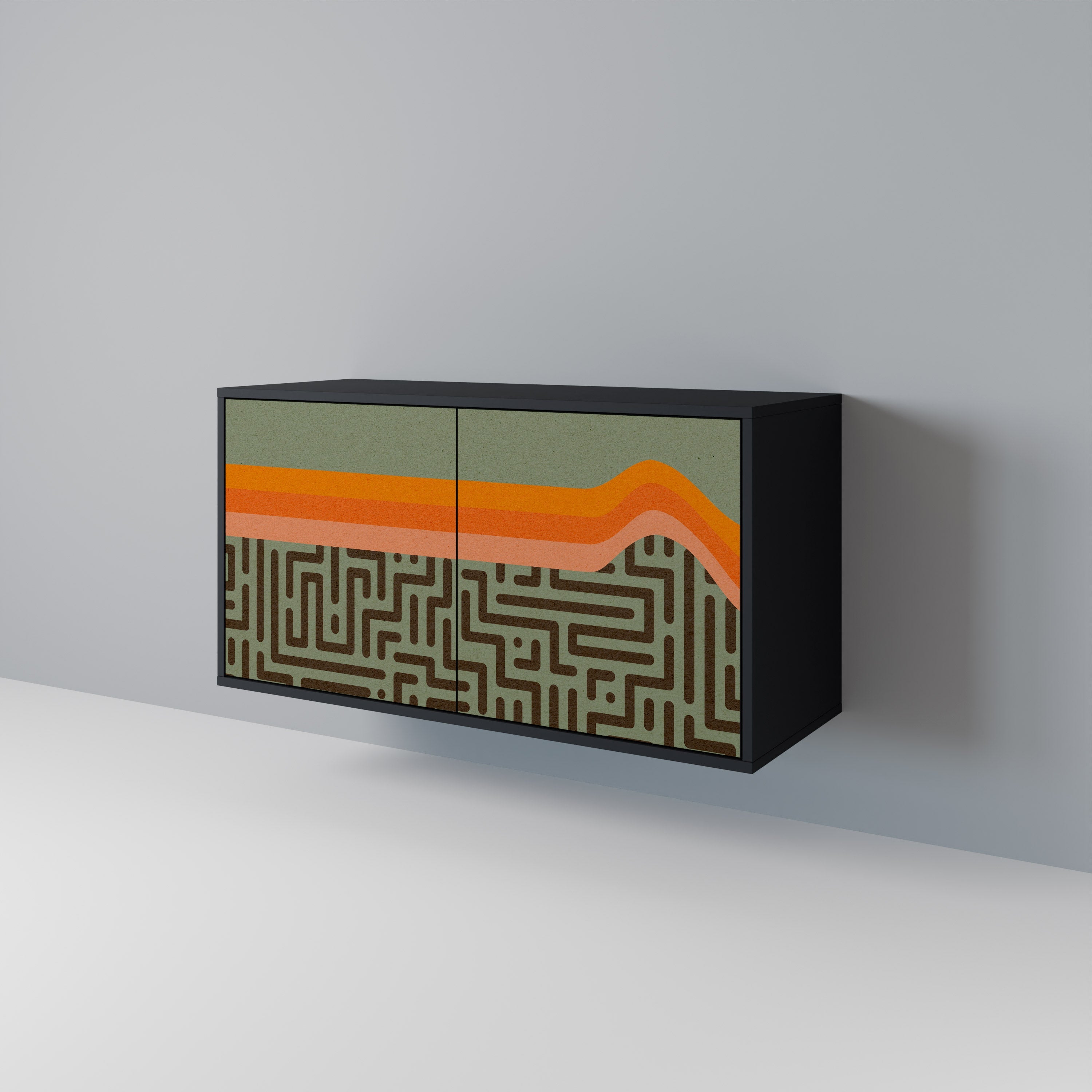 SIMPLE SOLUTIONS 2-Door Sideboard in Black Finish