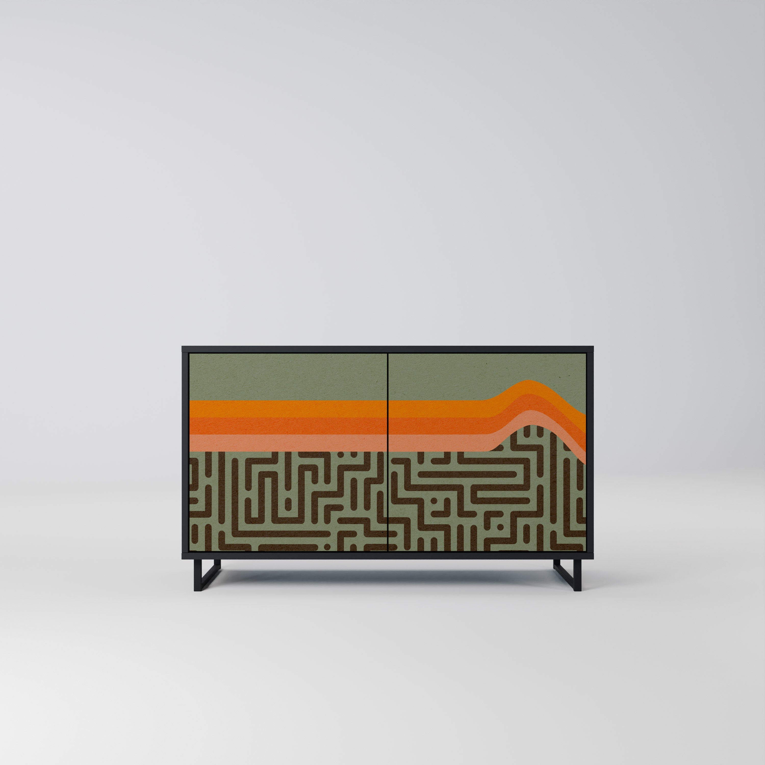 SIMPLE SOLUTIONS 2-Door Sideboard in Black Finish