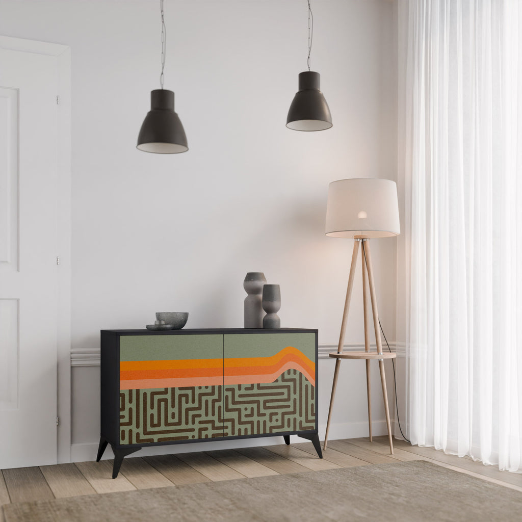 SIMPLE SOLUTIONS 2-Door Sideboard in Black Finish