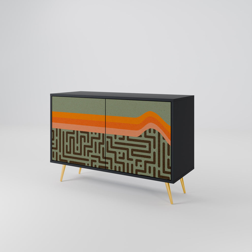 SIMPLE SOLUTIONS 2-Door Sideboard in Black Finish