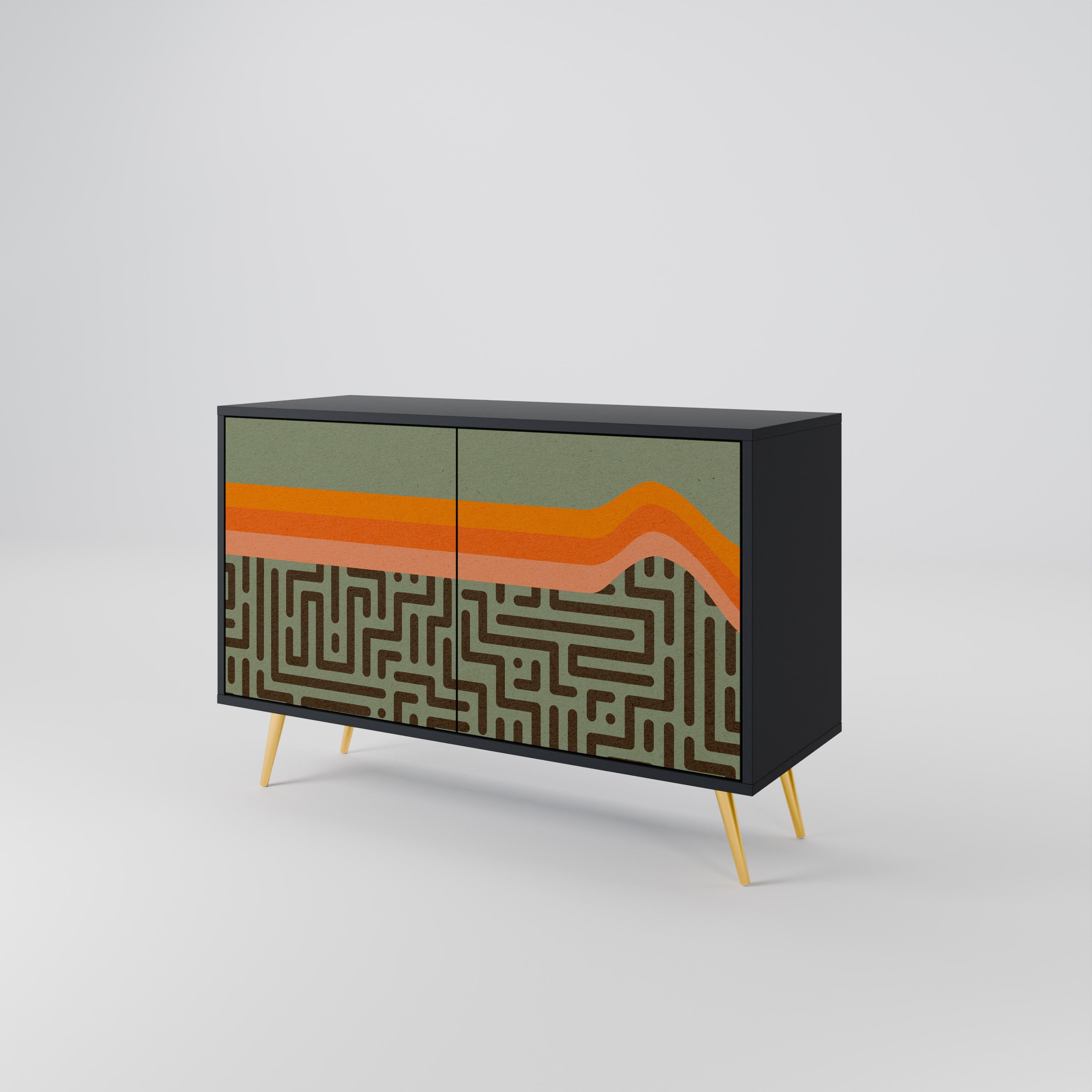 SIMPLE SOLUTIONS 2-Door Sideboard in Black Finish