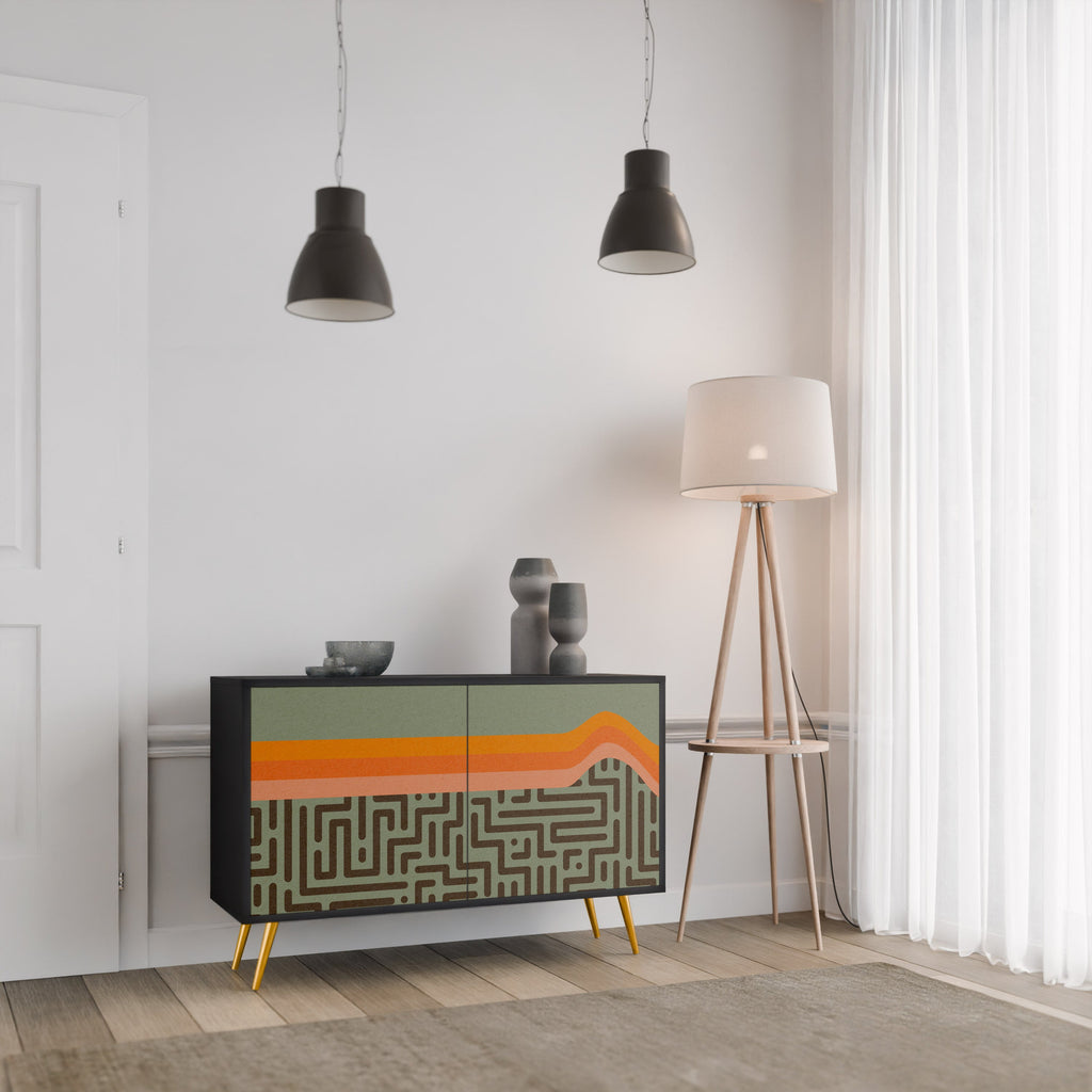 SIMPLE SOLUTIONS 2-Door Sideboard in Black Finish