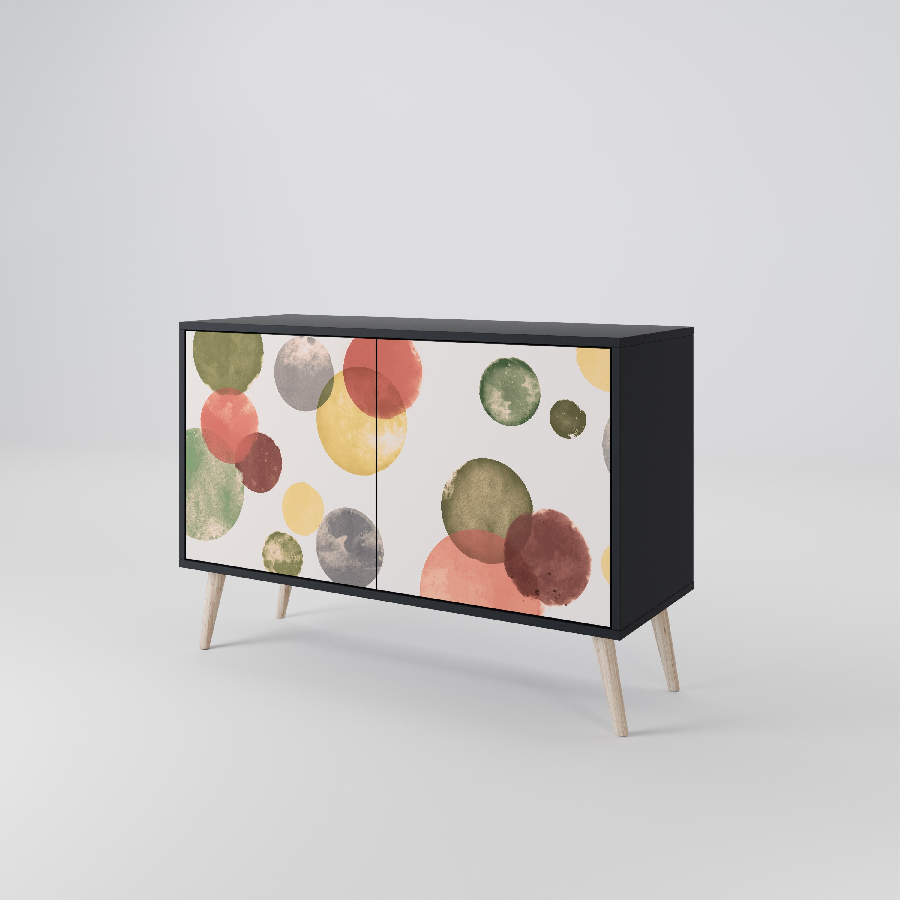 FLEETING HAPPINESS 2-Door Sideboard in Black Finish