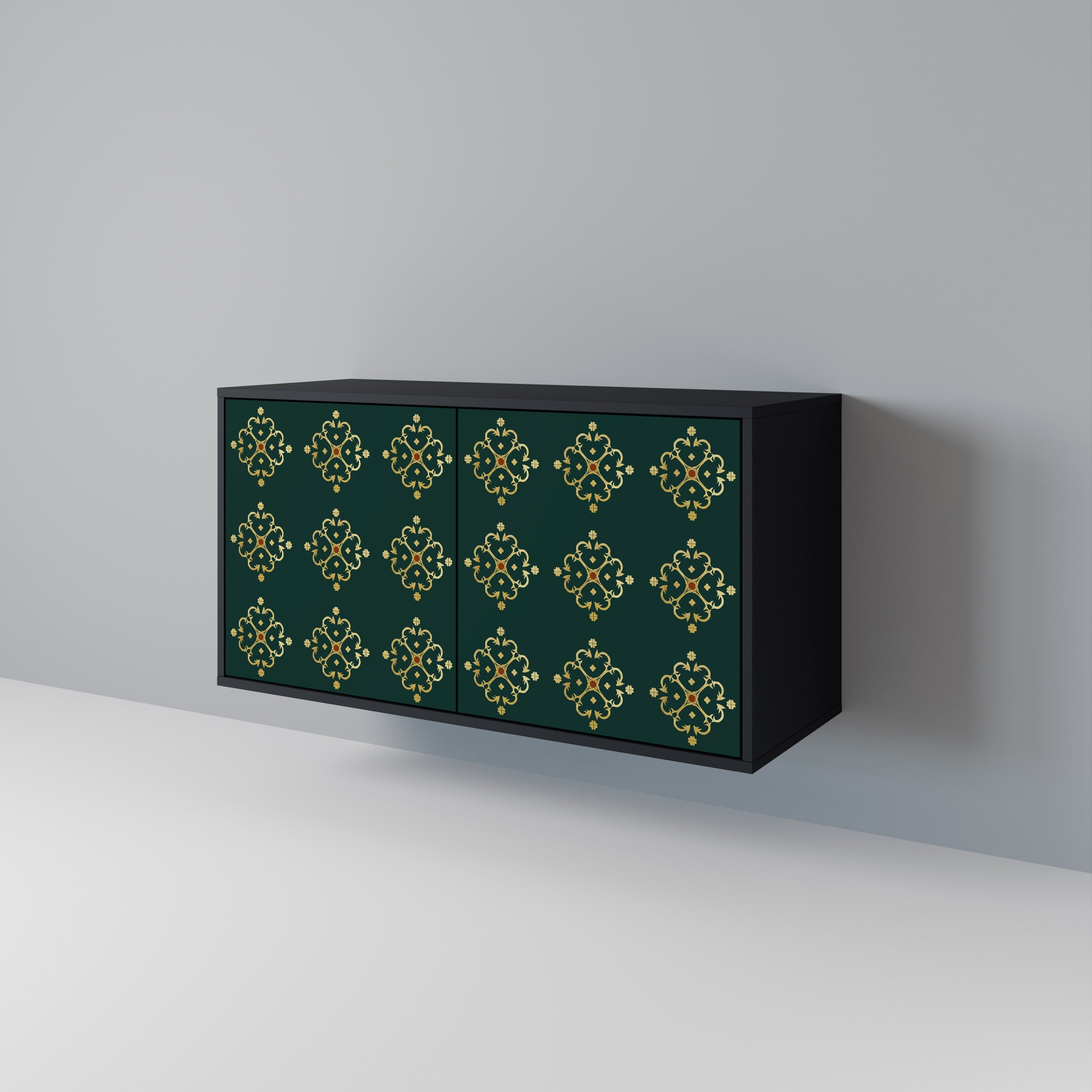 ROYAL MEDALLION 2-Door Sideboard in Black Finish