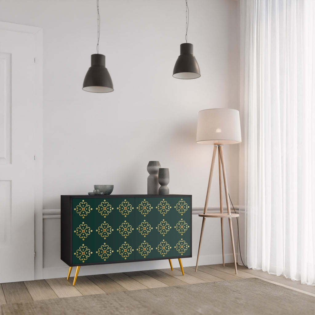 ROYAL MEDALLION 2-Door Sideboard in Black Finish