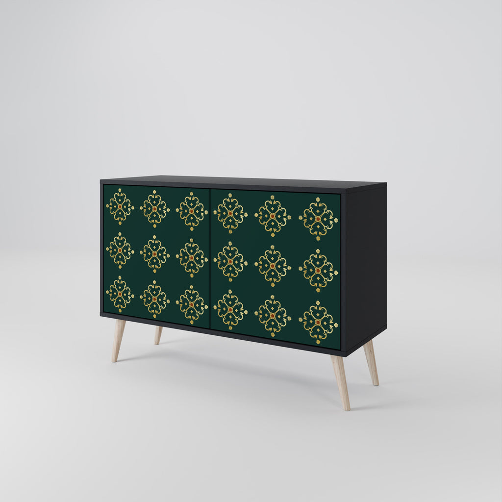 ROYAL MEDALLION 2-Door Sideboard in Black Finish