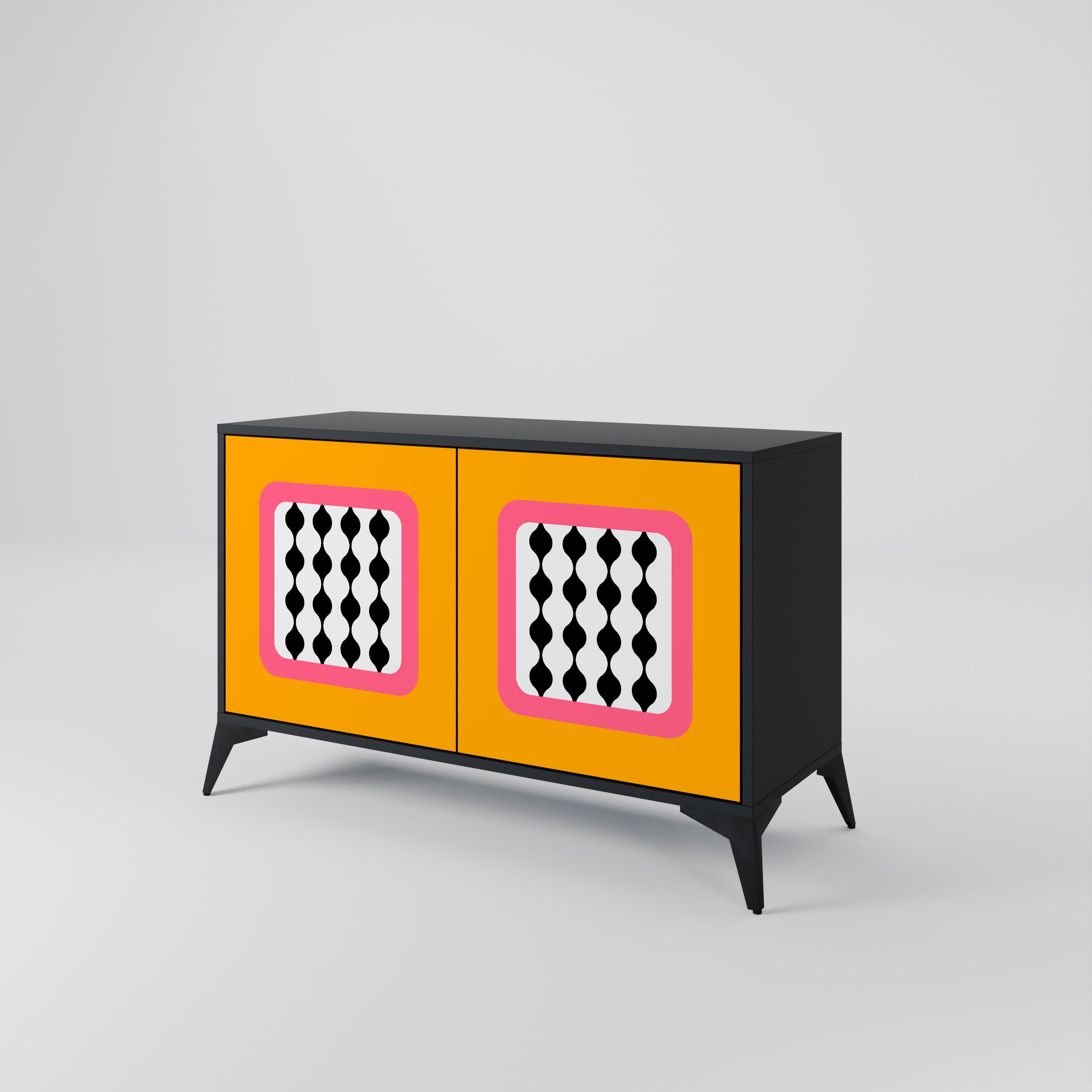 TEARS IN HEAVEN 2-Door Sideboard in Black Finish