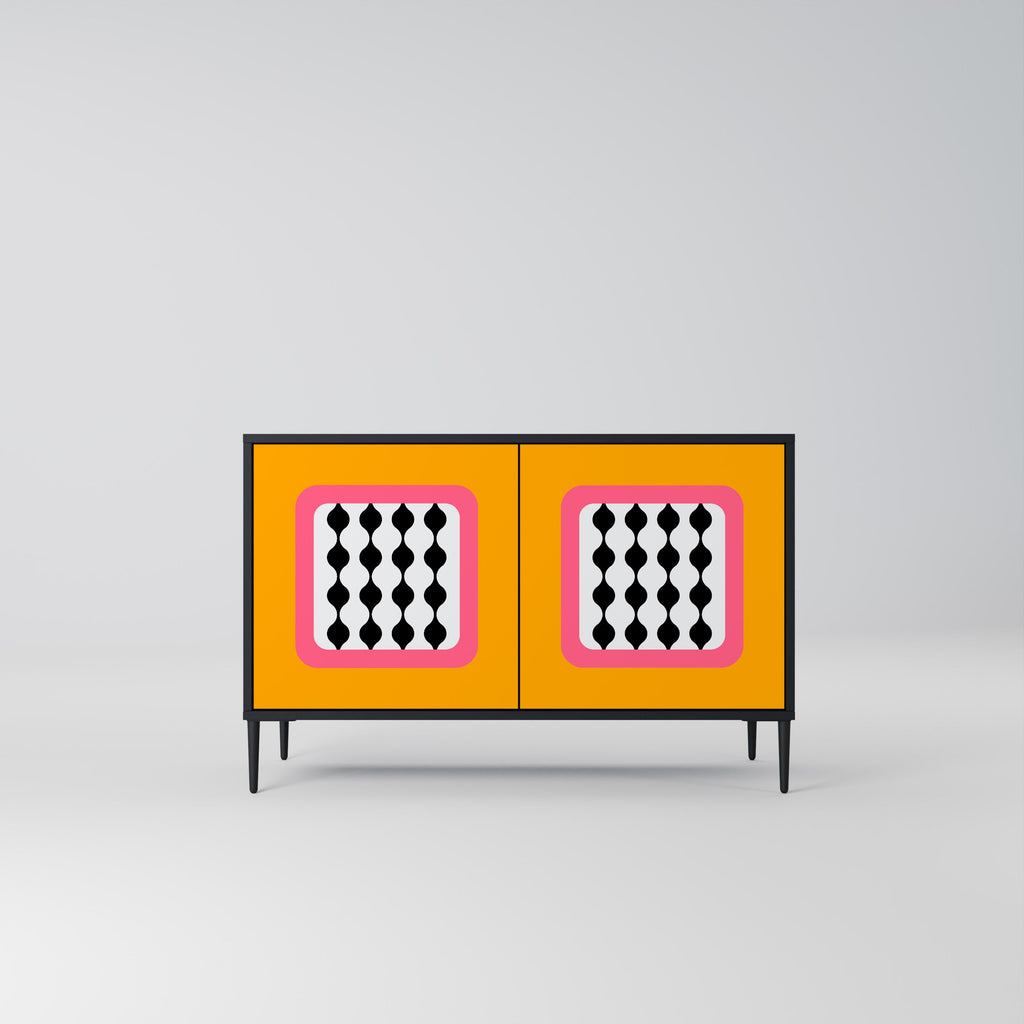 TEARS IN HEAVEN 2-Door Sideboard in Black Finish