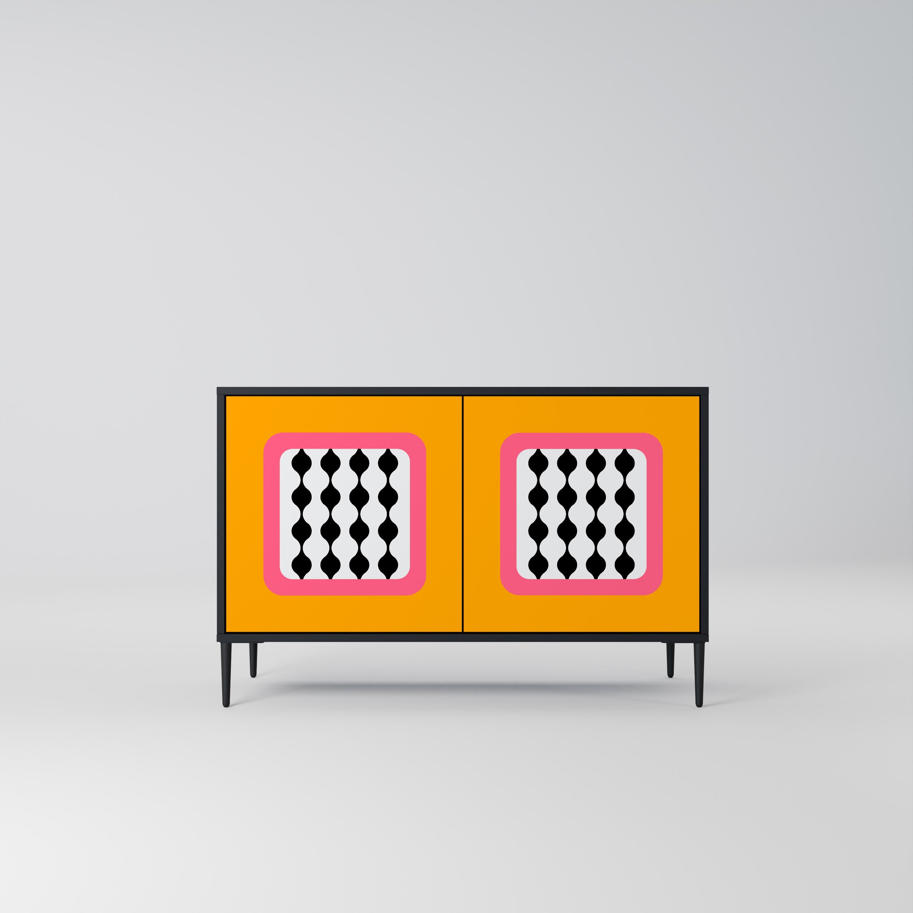 TEARS IN HEAVEN 2-Door Sideboard in Black Finish