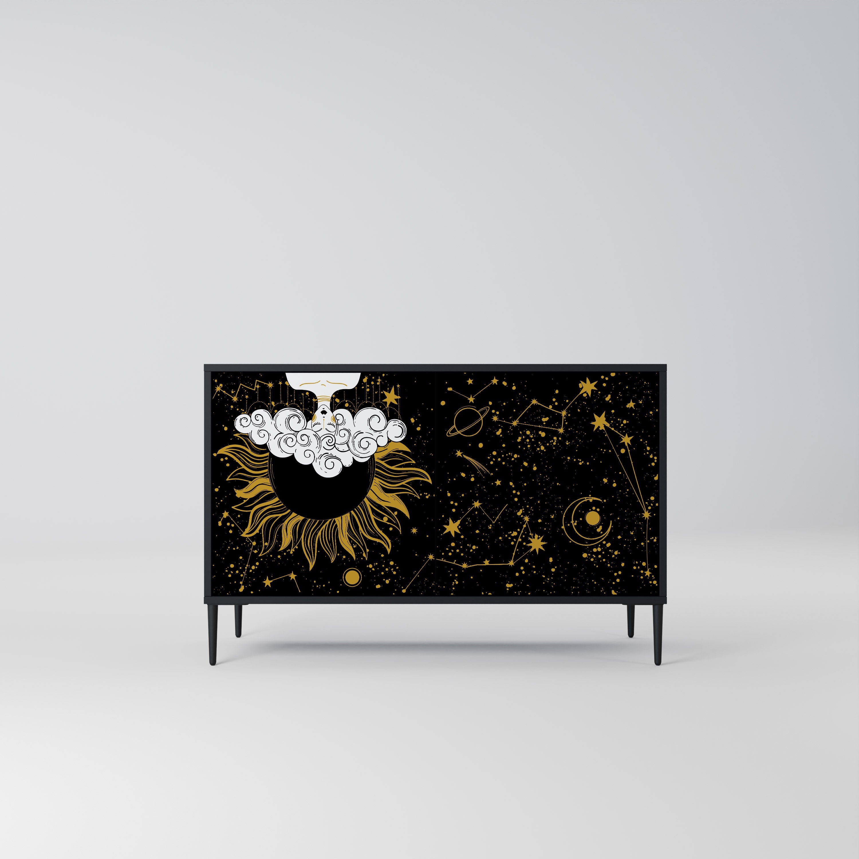 STELLAR CONSTELLATIONS 2-Door Sideboard in Black Finish