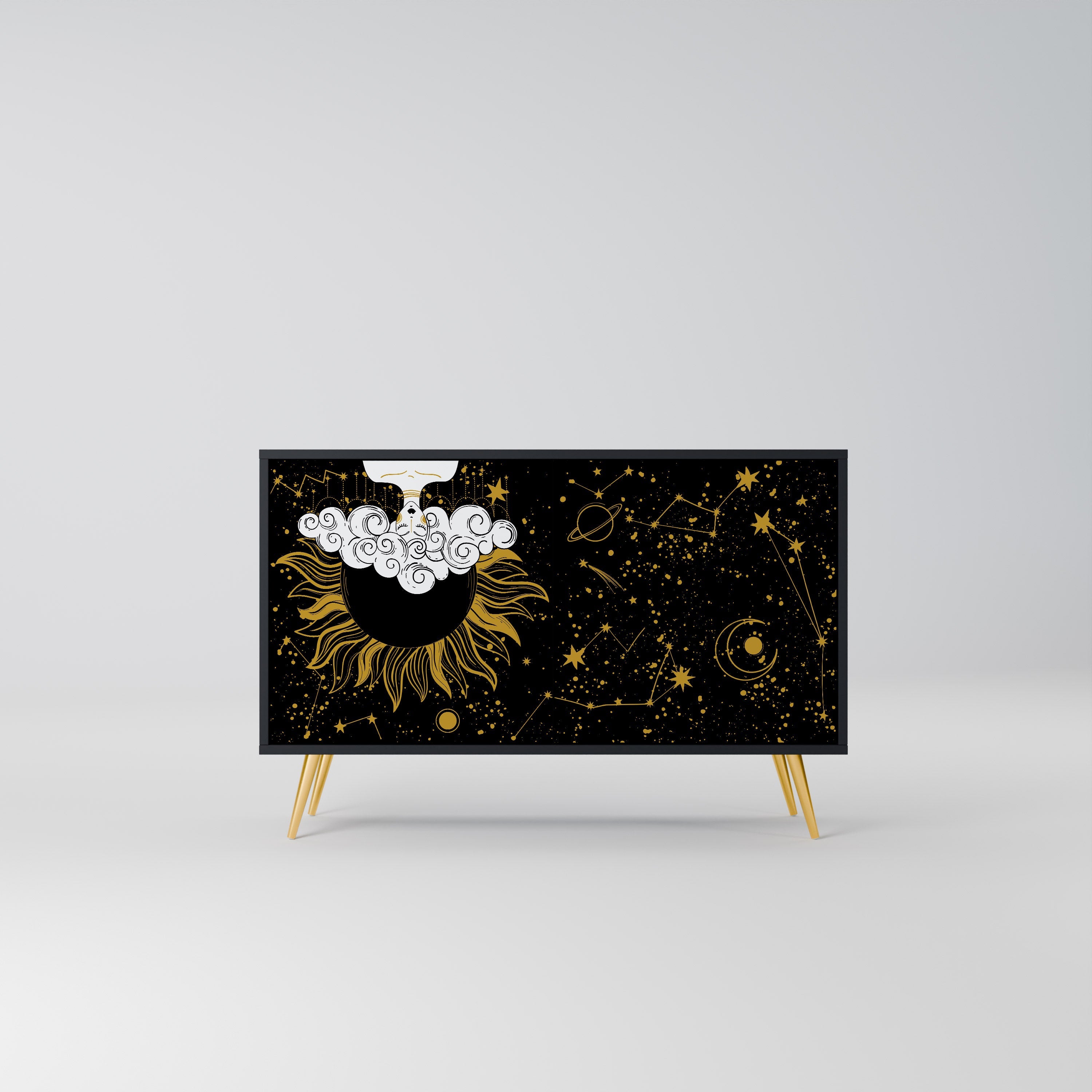 STELLAR CONSTELLATIONS 2-Door Sideboard in Black Finish