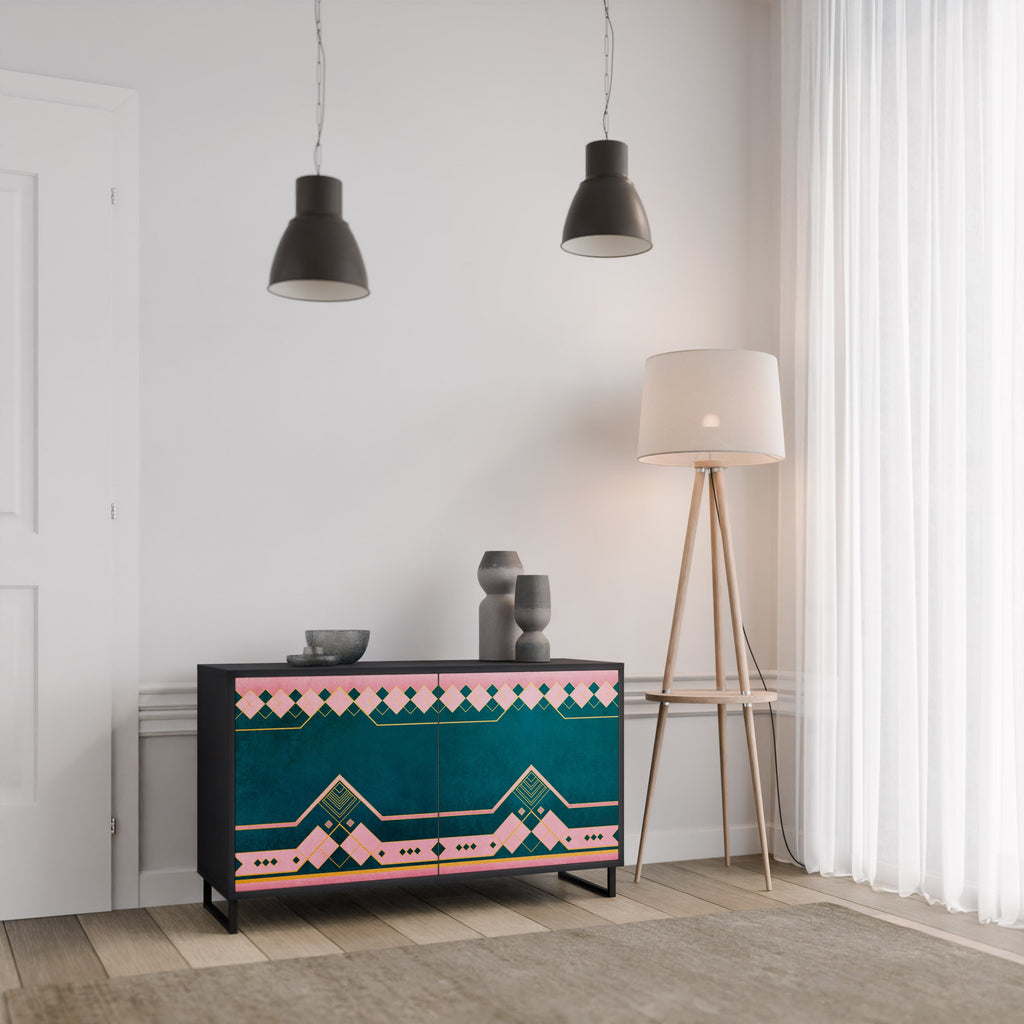 ROYAL COMPOSITION 2-Door Sideboard in Black Finish