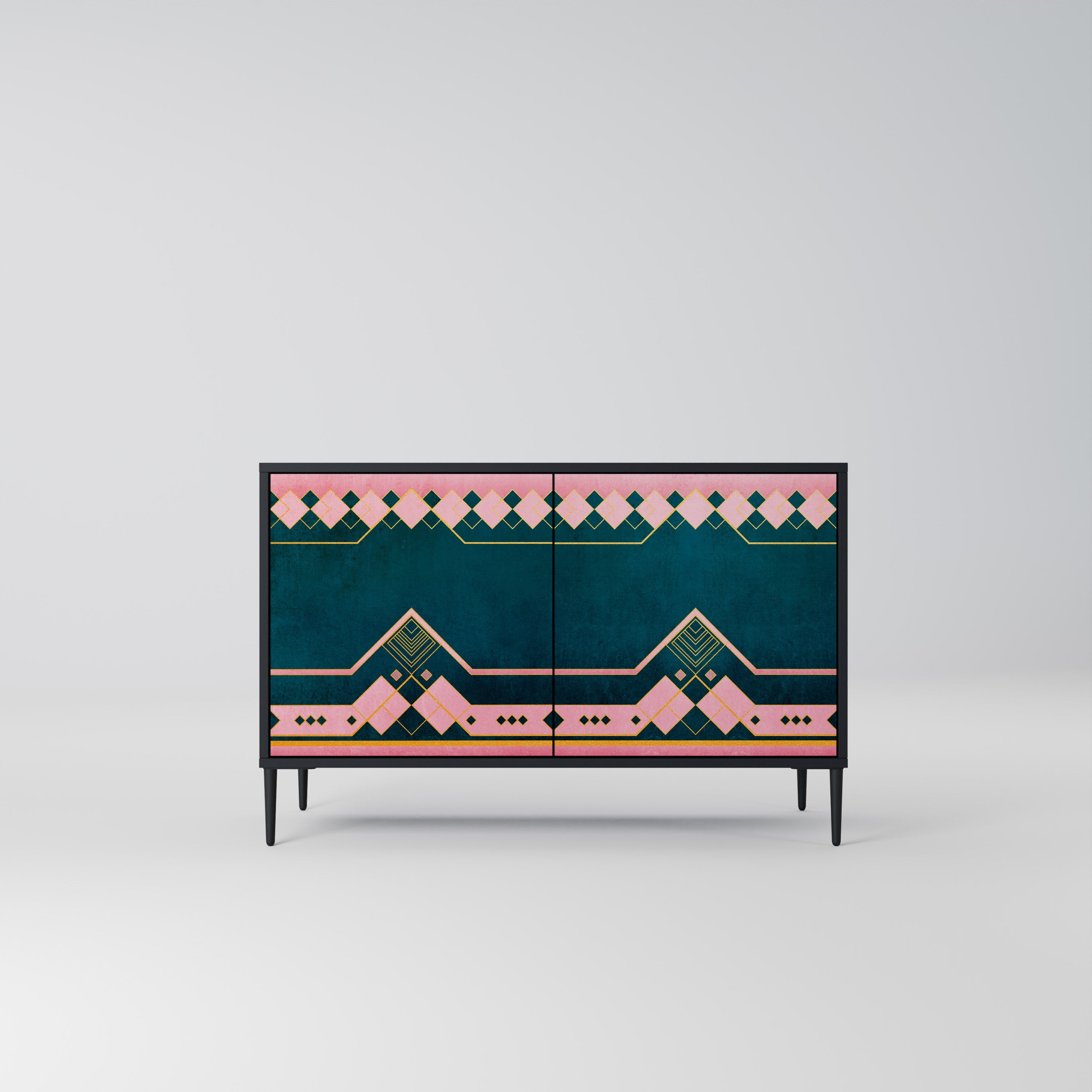 ROYAL COMPOSITION 2-Door Sideboard in Black Finish