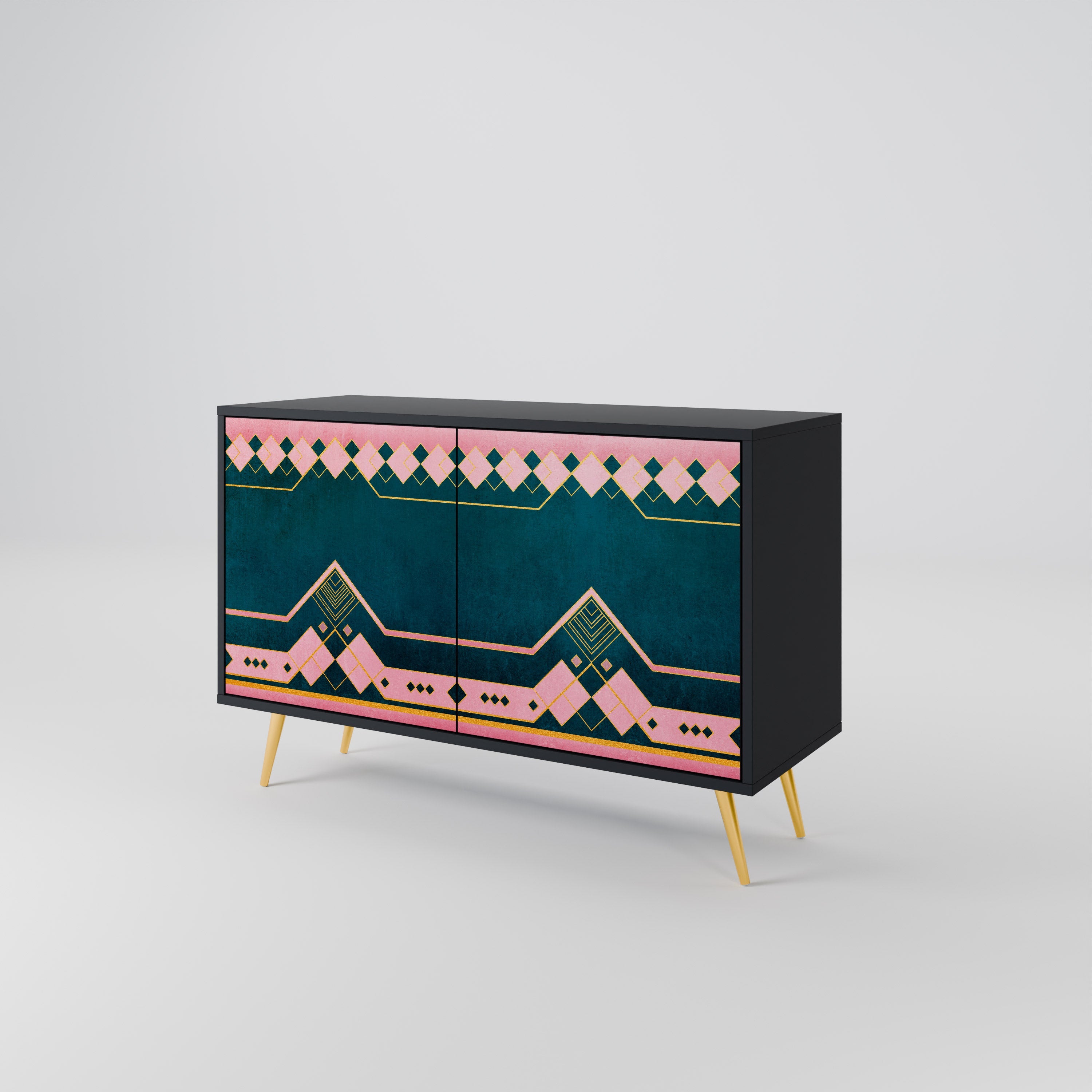 ROYAL COMPOSITION 2-Door Sideboard in Black Finish