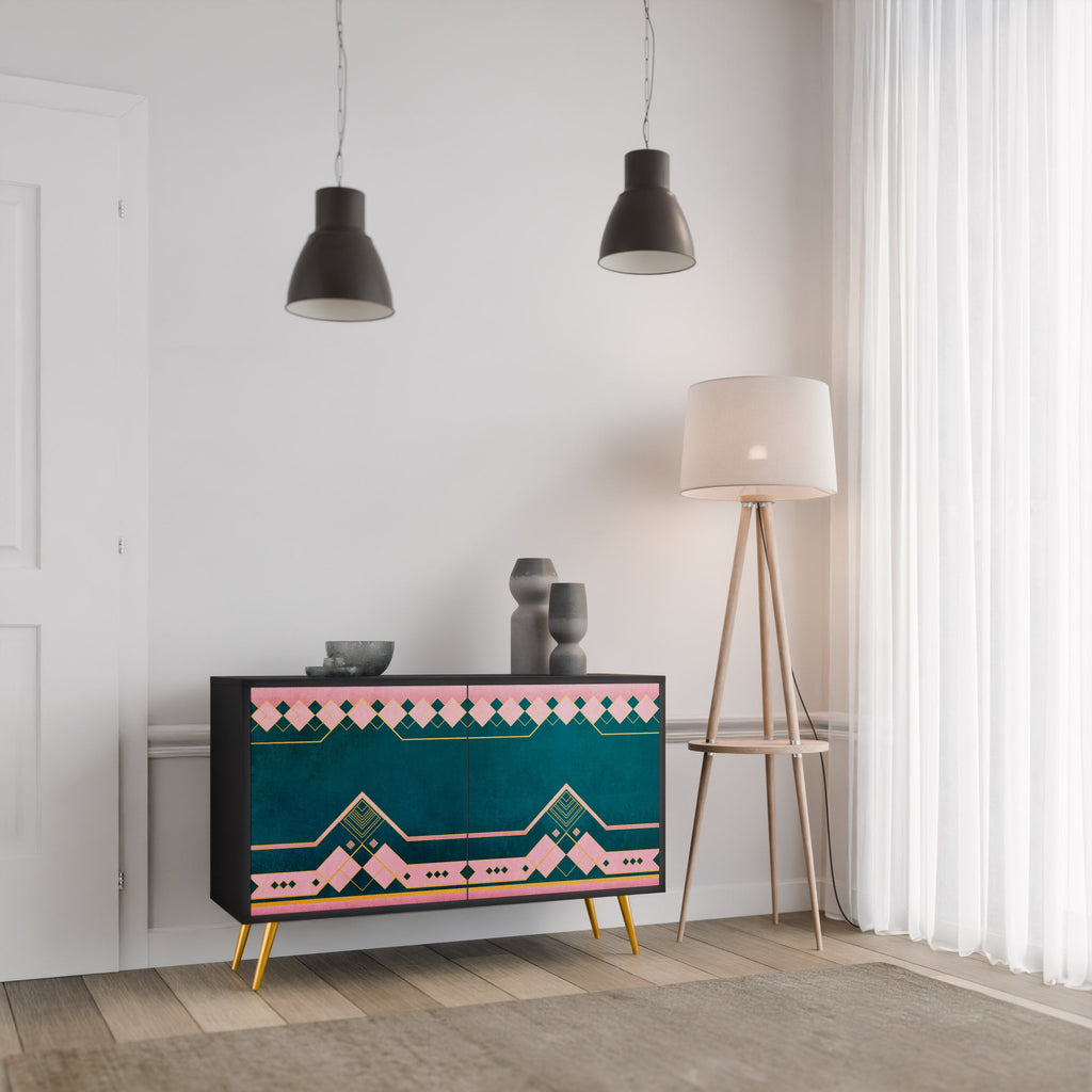 ROYAL COMPOSITION 2-Door Sideboard in Black Finish