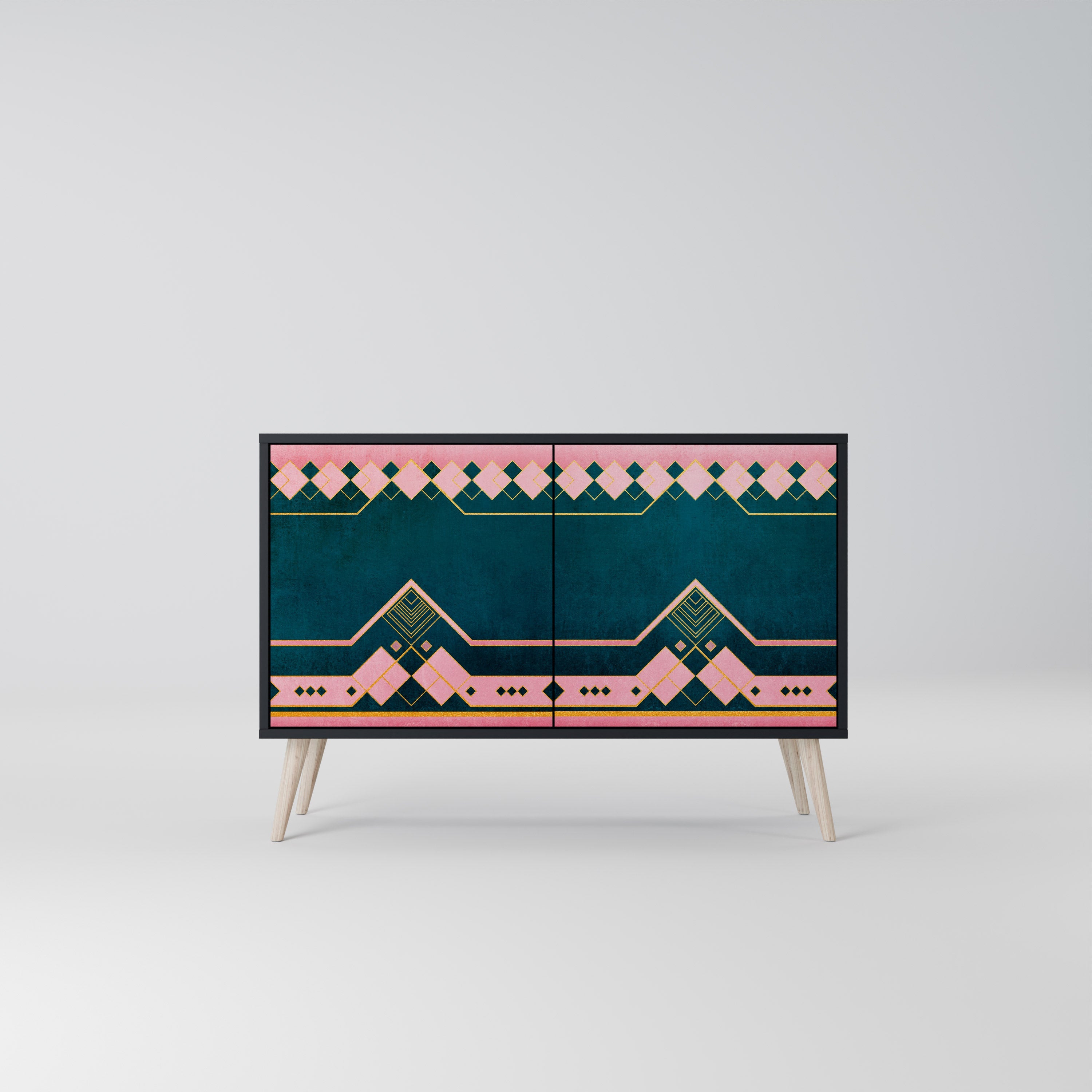 ROYAL COMPOSITION 2-Door Sideboard in Black Finish