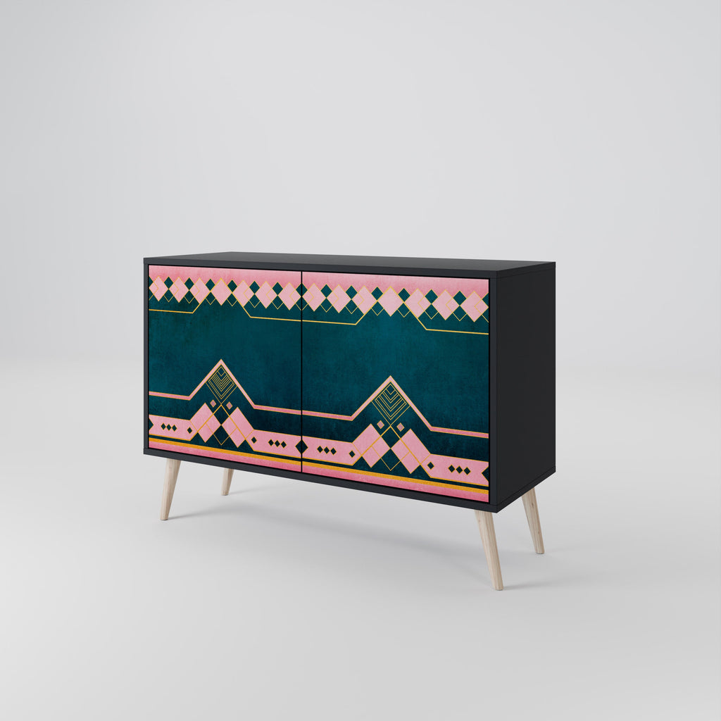 ROYAL COMPOSITION 2-Door Sideboard in Black Finish