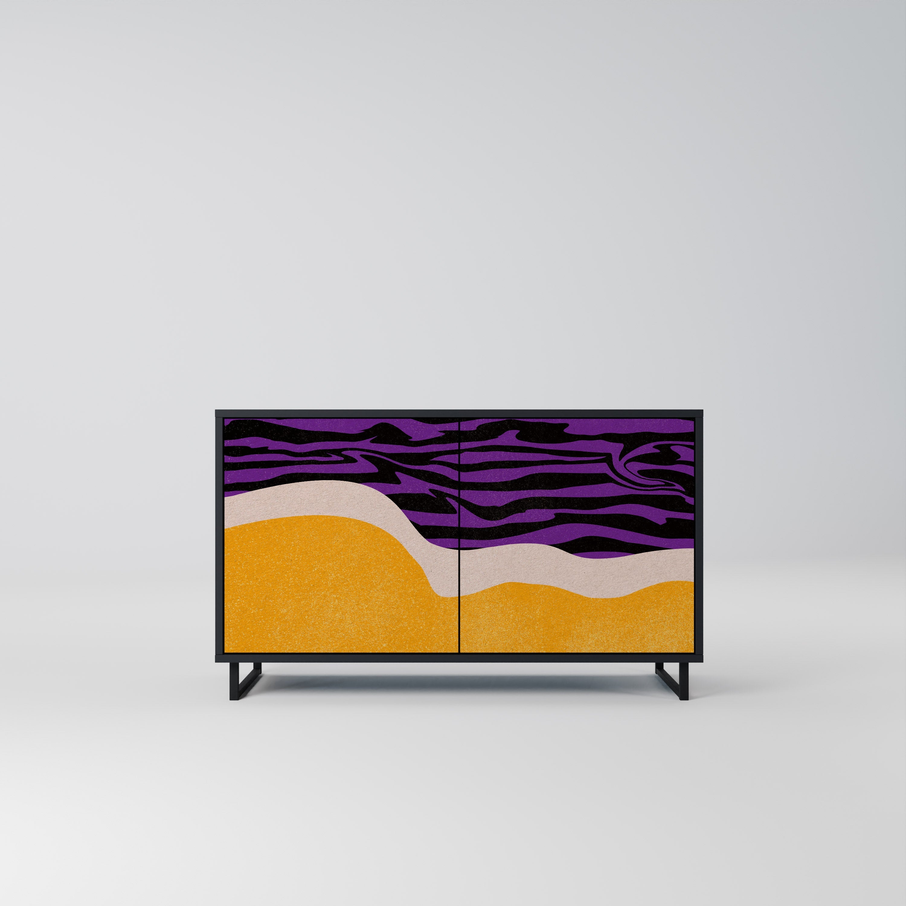 INDEPENDENT BORDER 2-Door Sideboard in Black Finish