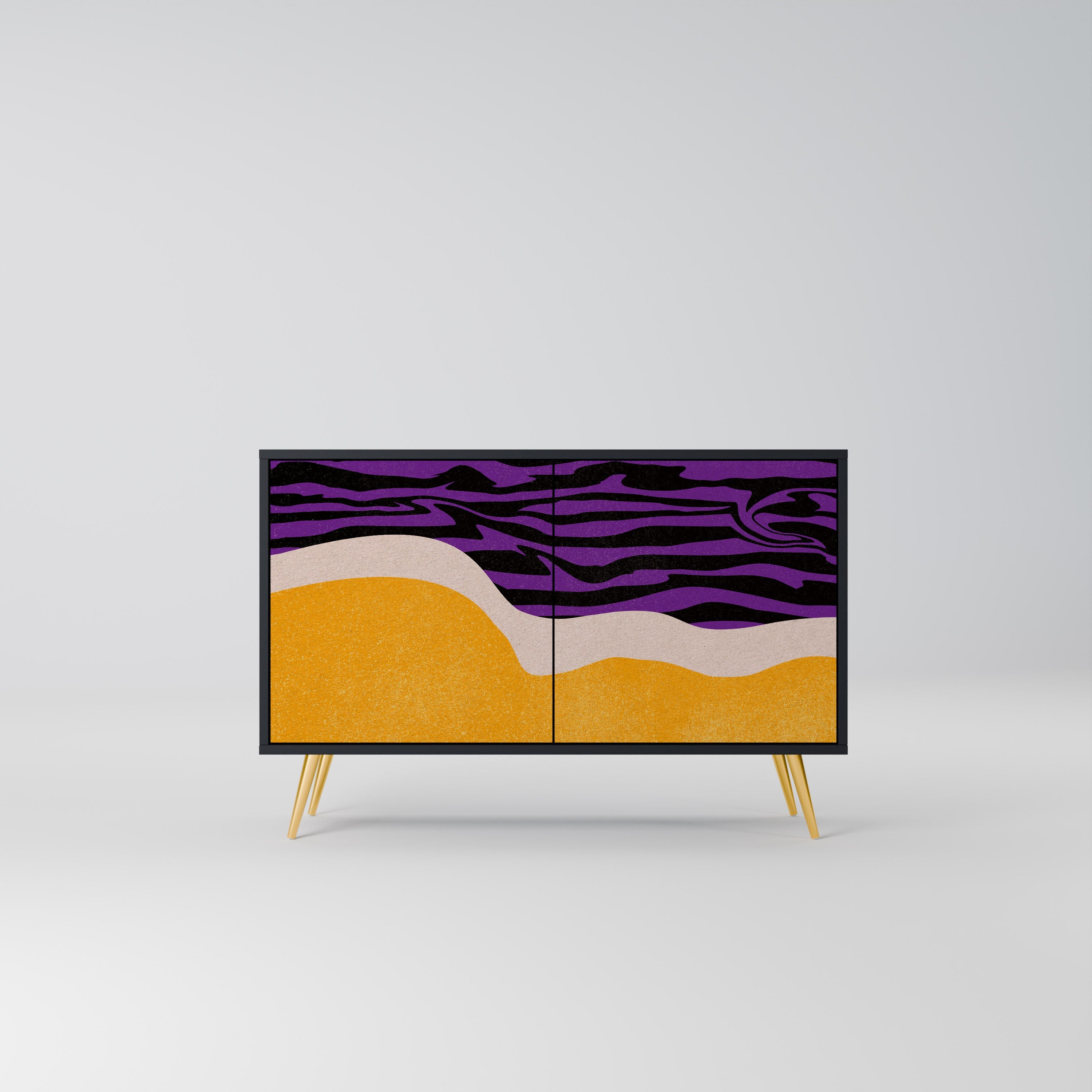INDEPENDENT BORDER 2-Door Sideboard in Black Finish