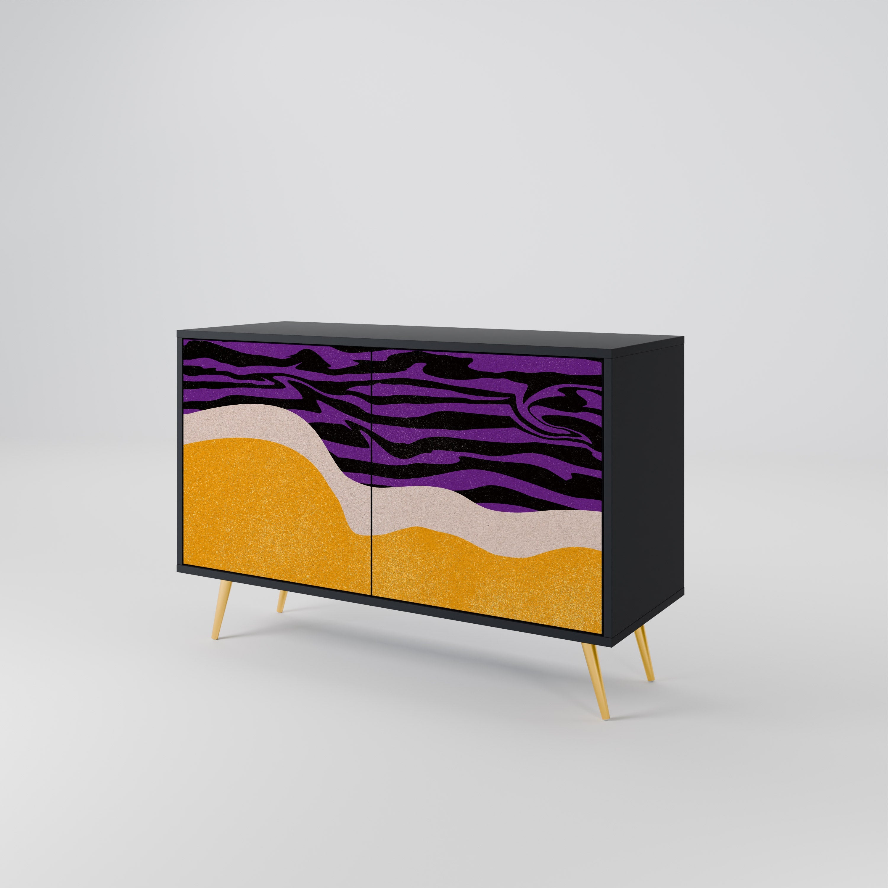 INDEPENDENT BORDER 2-Door Sideboard in Black Finish