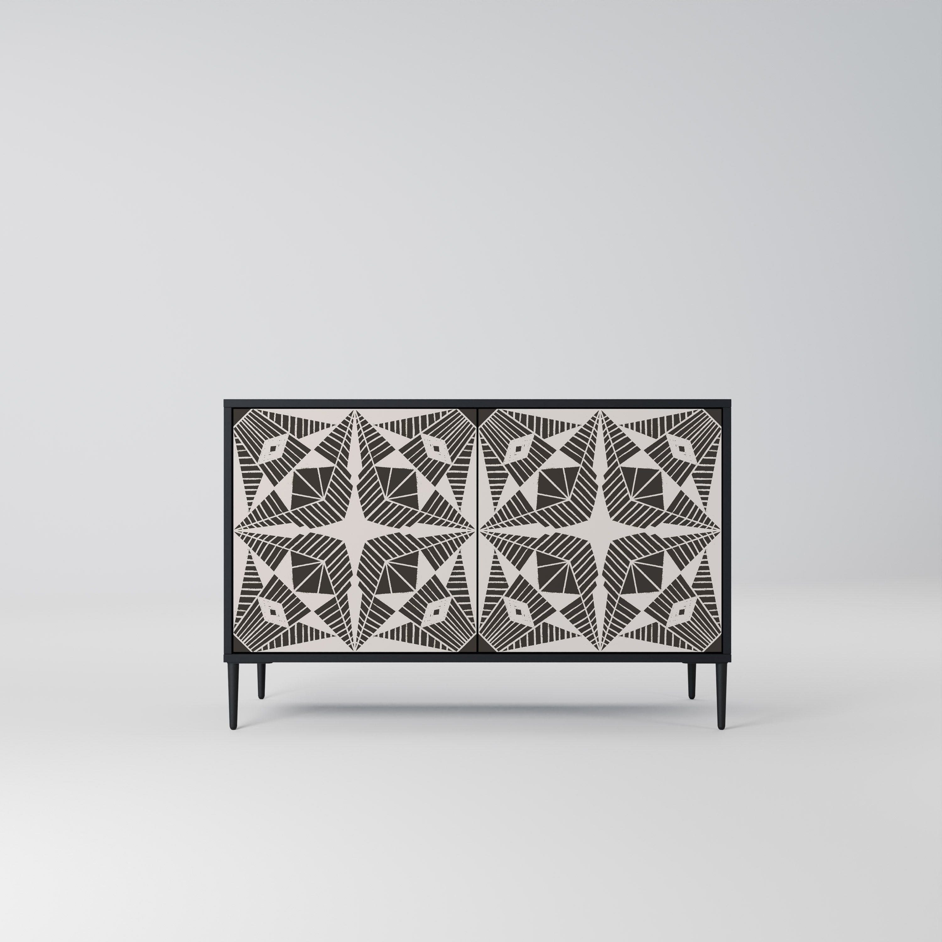 MONOCHROME NEXUS 2-Door Sideboard in Black Finish