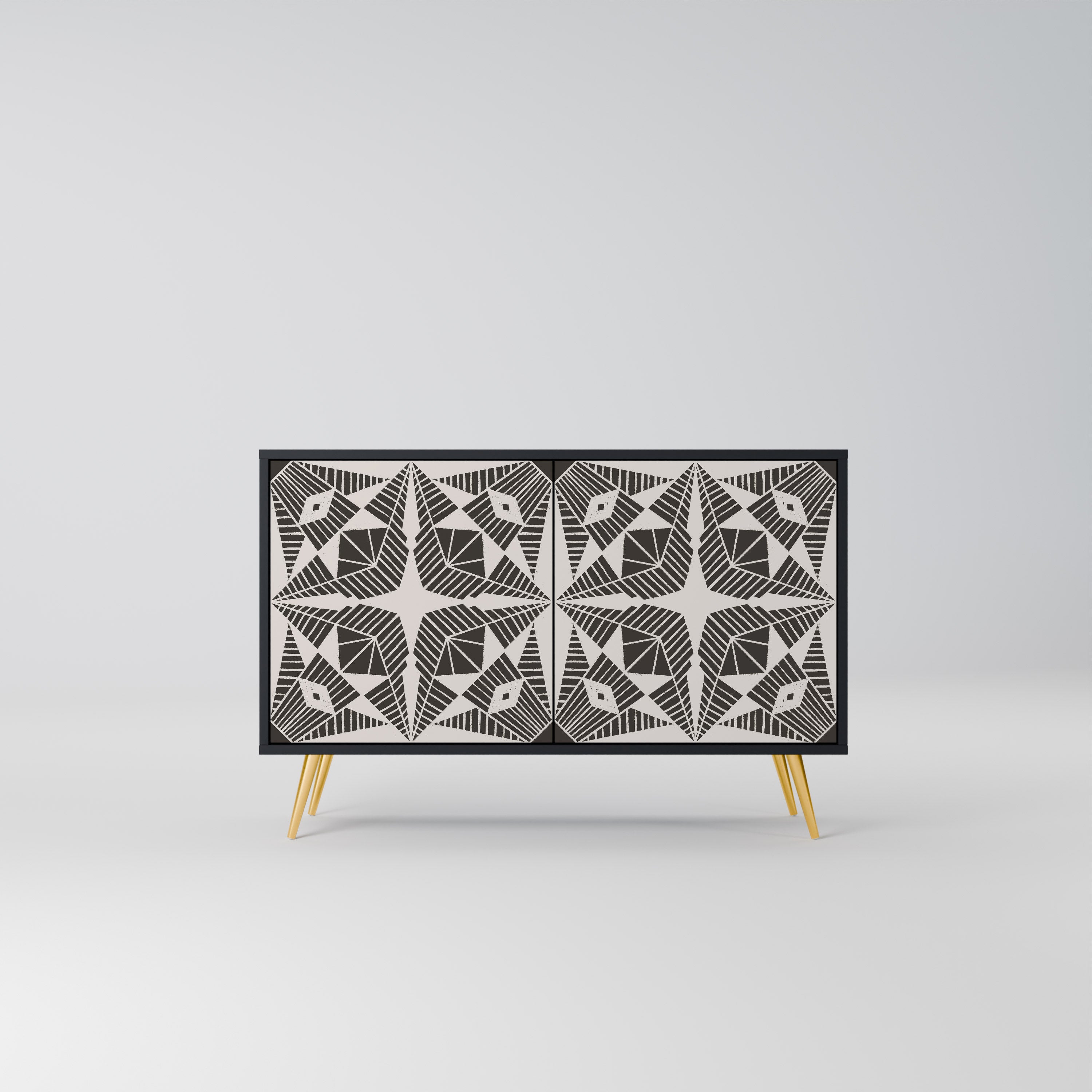 MONOCHROME NEXUS 2-Door Sideboard in Black Finish