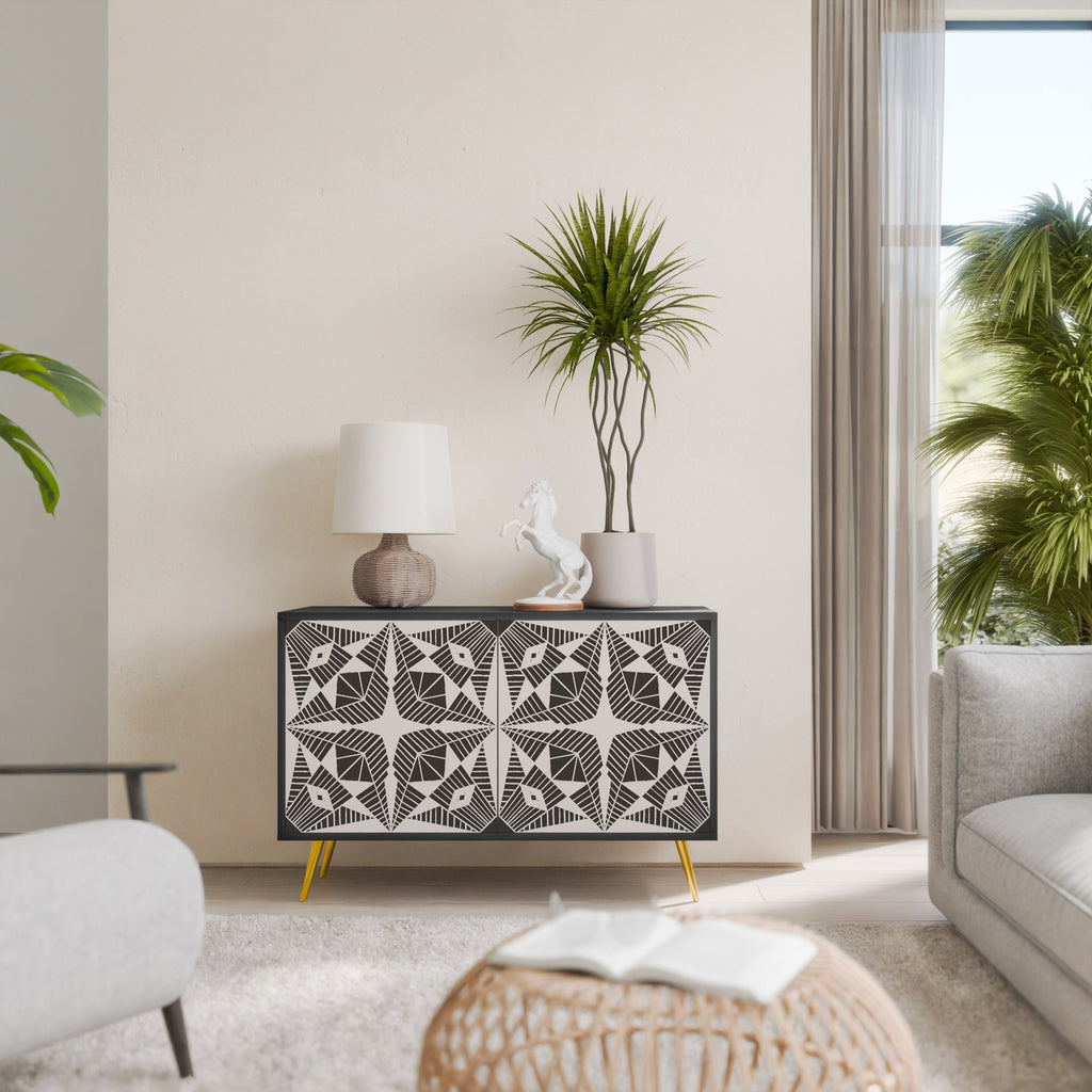 MONOCHROME NEXUS 2-Door Sideboard in Black Finish