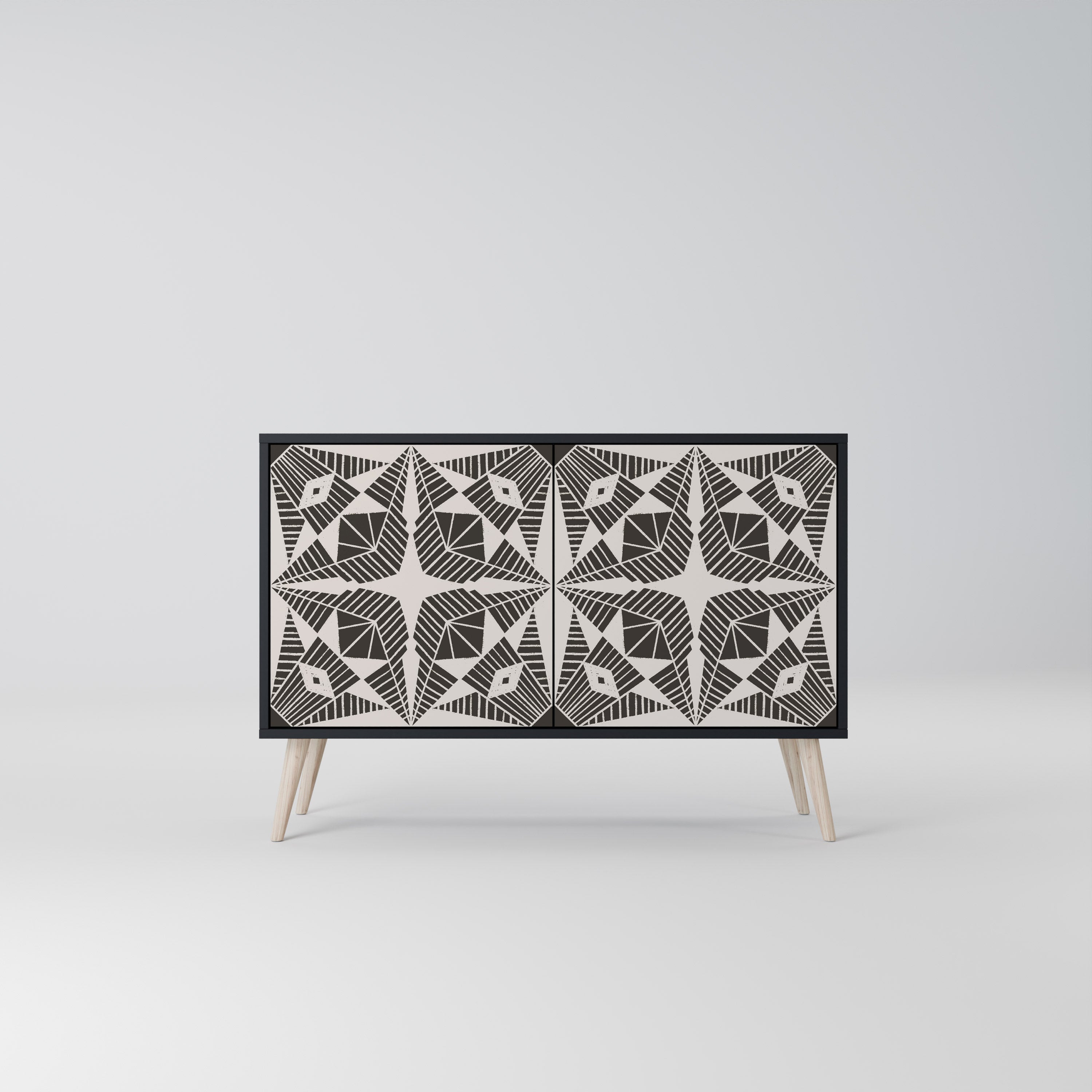 MONOCHROME NEXUS 2-Door Sideboard in Black Finish