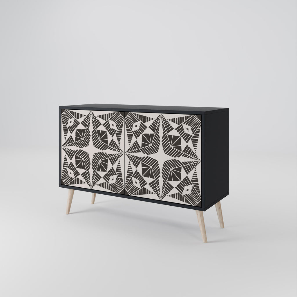 MONOCHROME NEXUS 2-Door Sideboard in Black Finish