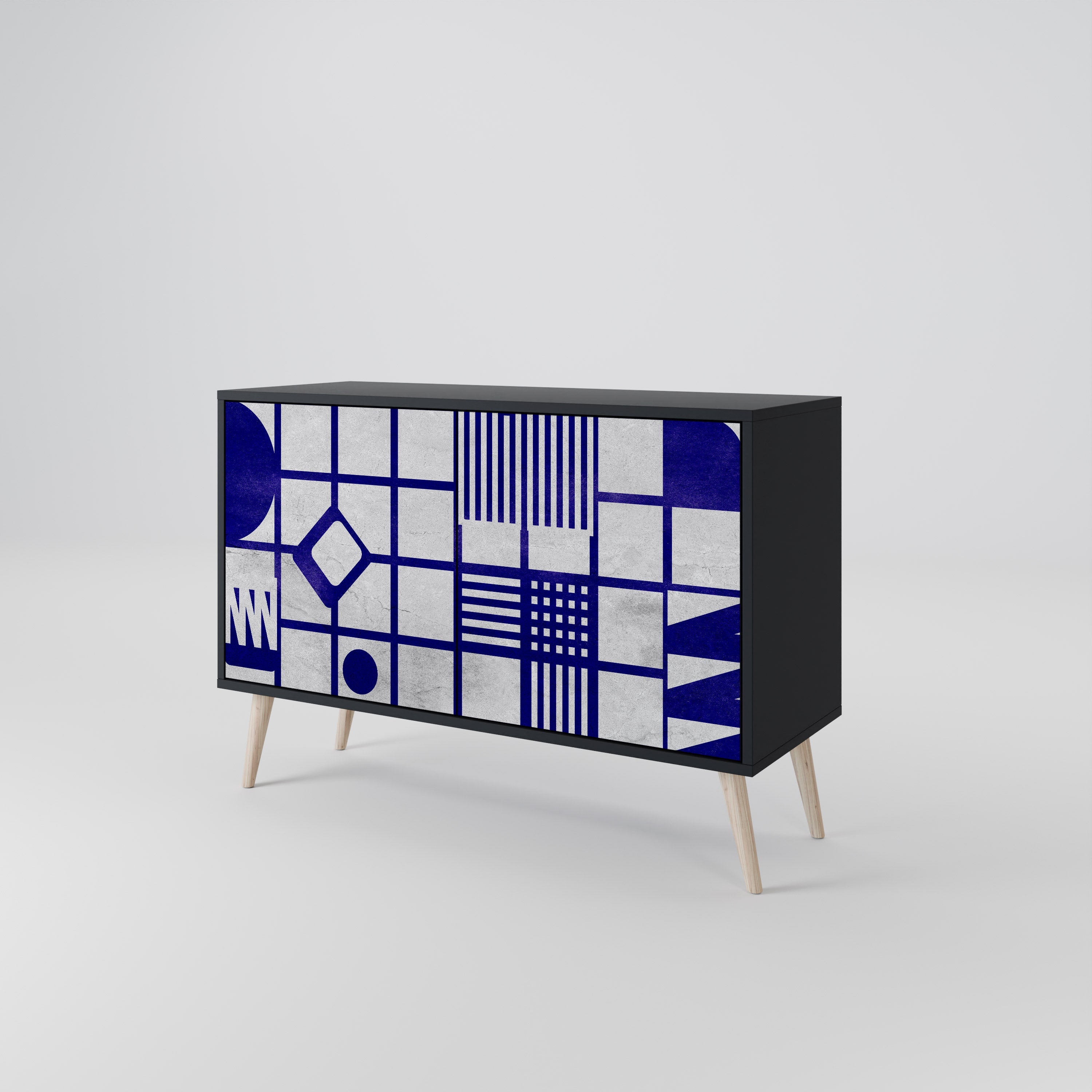 THE RIGHT PLACES 2-Door Sideboard in Black Finish