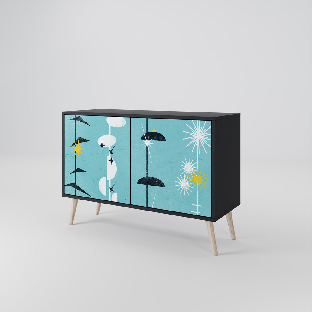 PATHS TO HAPPINESS 2-Door Sideboard in Black Finish