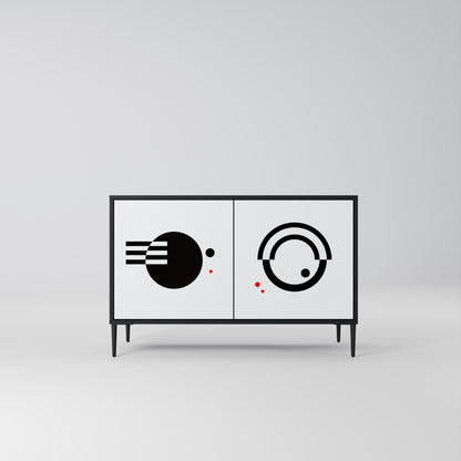 BLACK AND WHITE COMBINATION Μπουφές 2-θυρών