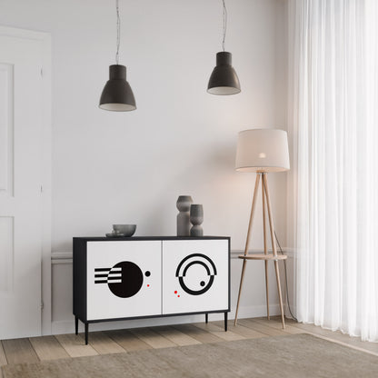 BLACK AND WHITE COMBINATION Μπουφές 2-θυρών
