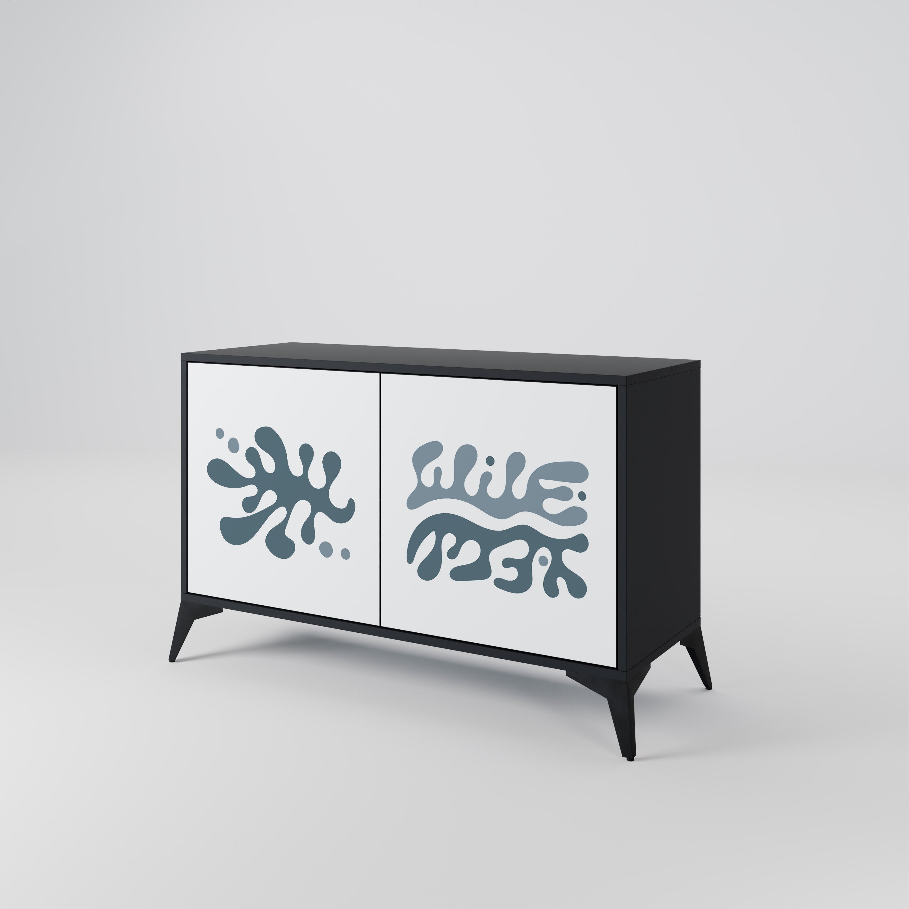 WONDERLAND VEGETATION 2-Door Sideboard in Black Finish