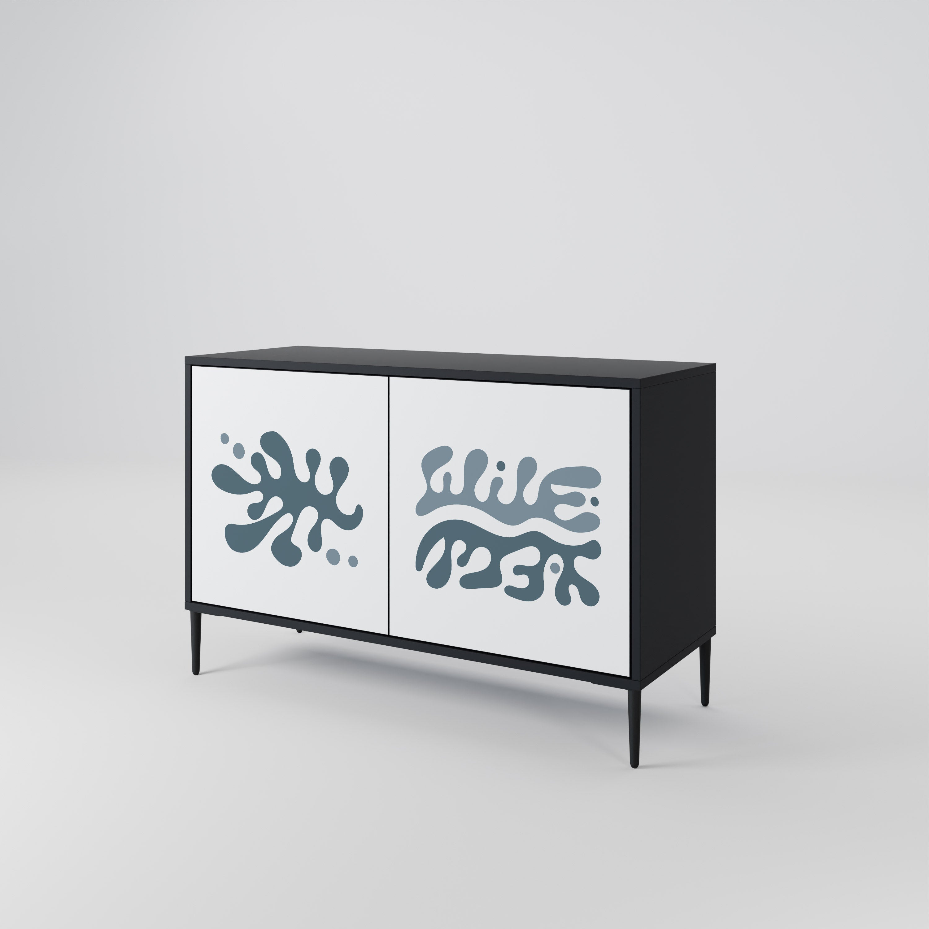 WONDERLAND VEGETATION 2-Door Sideboard in Black Finish