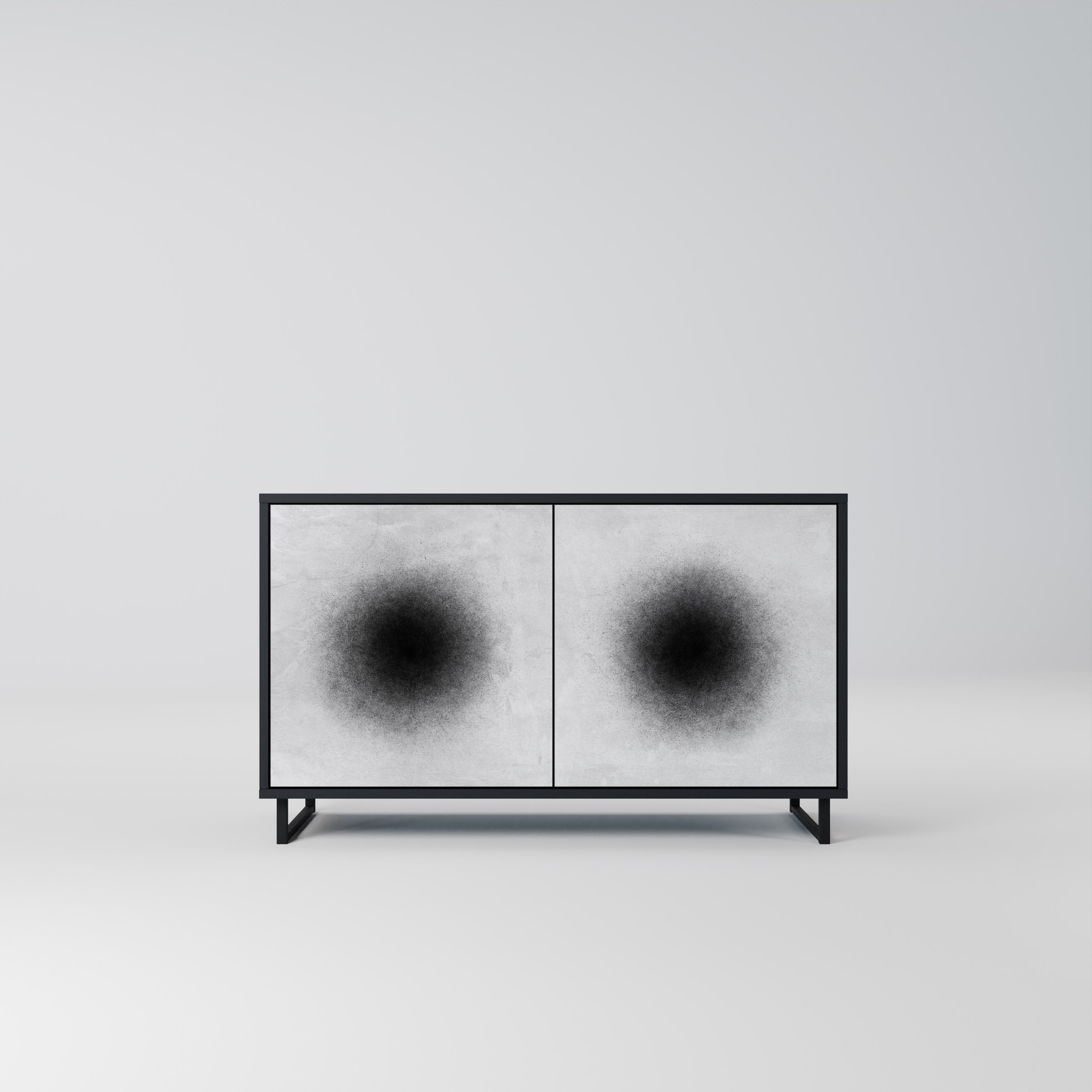 BLACK HOLE 2-Door Sideboard in Black Finish