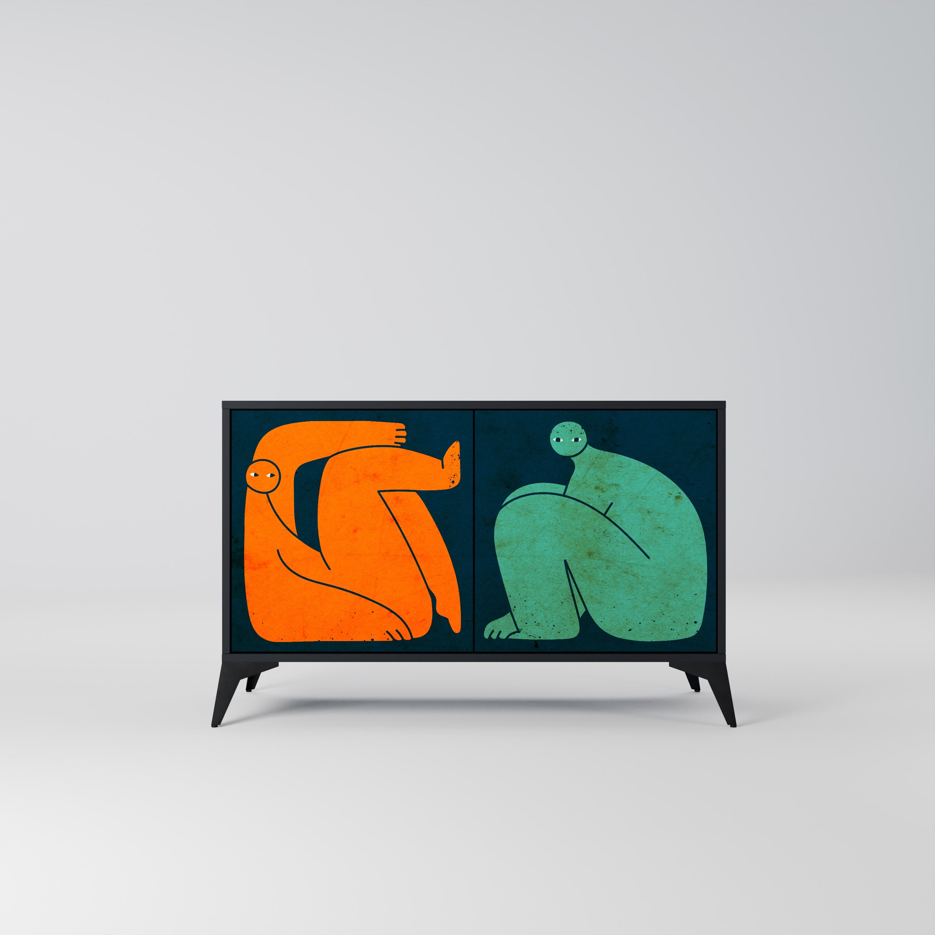 TOGETHER BUT SEPARATELY 2-Door Sideboard in Black Finish