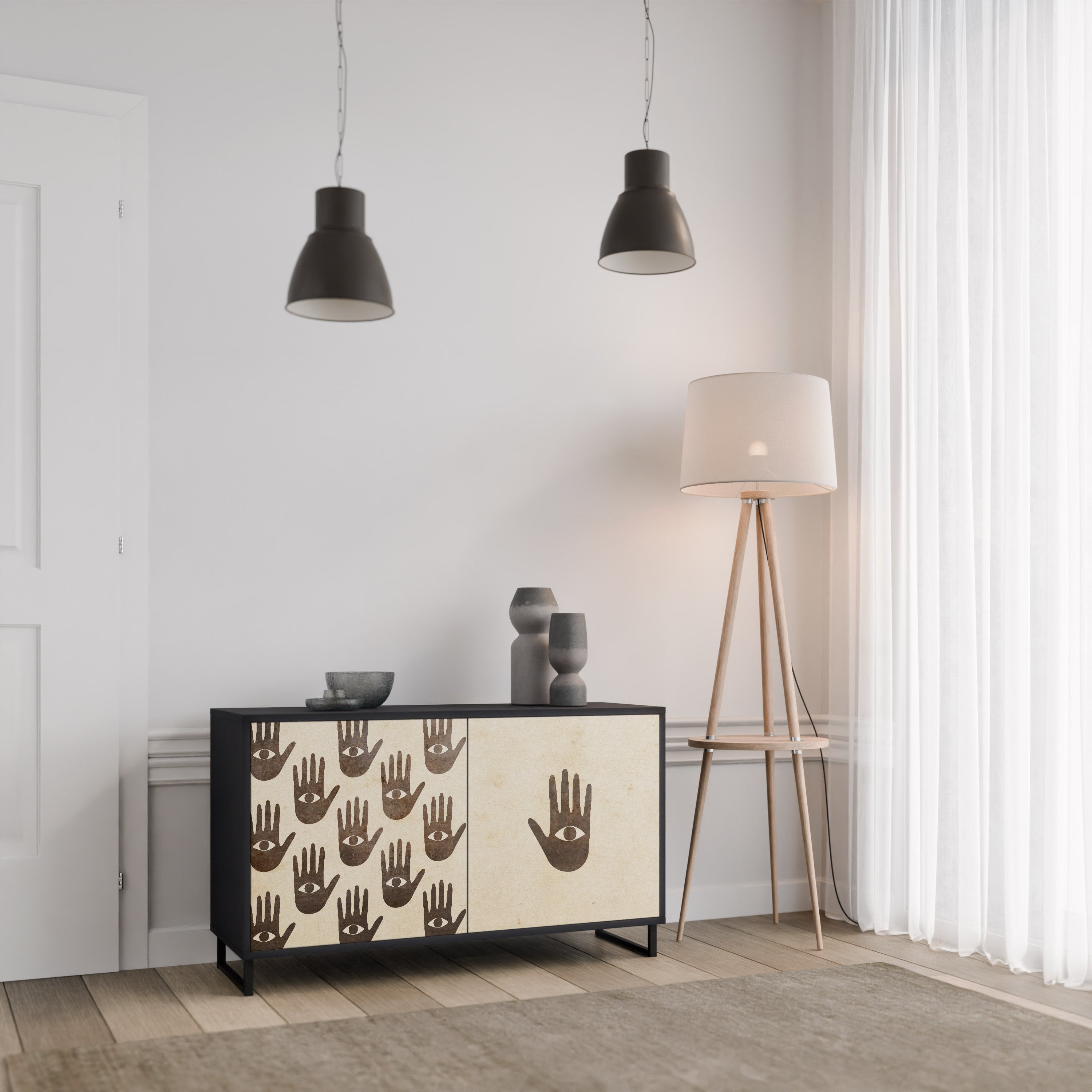 SEE MORE 2-Door Sideboard in Black Finish