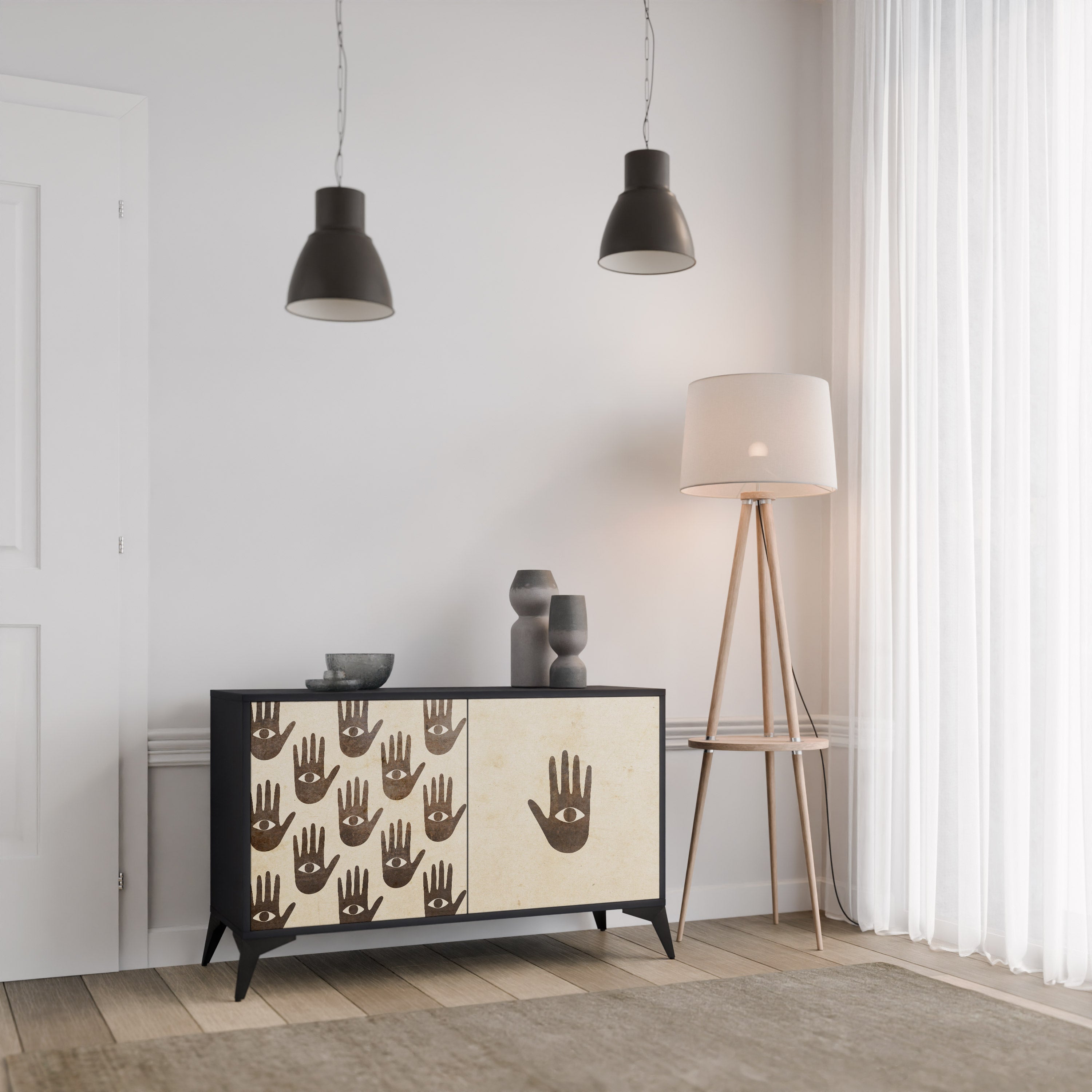 SEE MORE 2-Door Sideboard in Black Finish