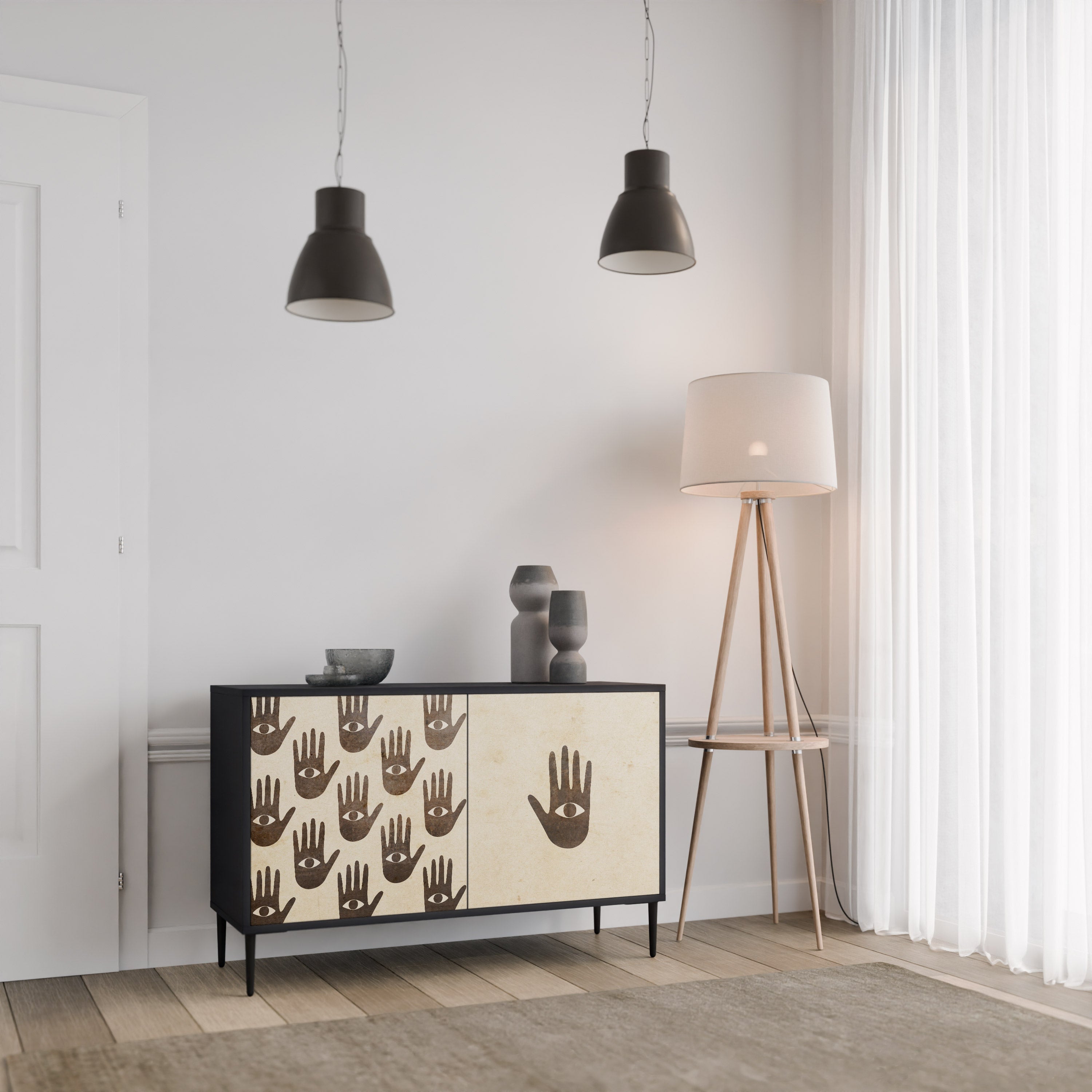 SEE MORE 2-Door Sideboard in Black Finish