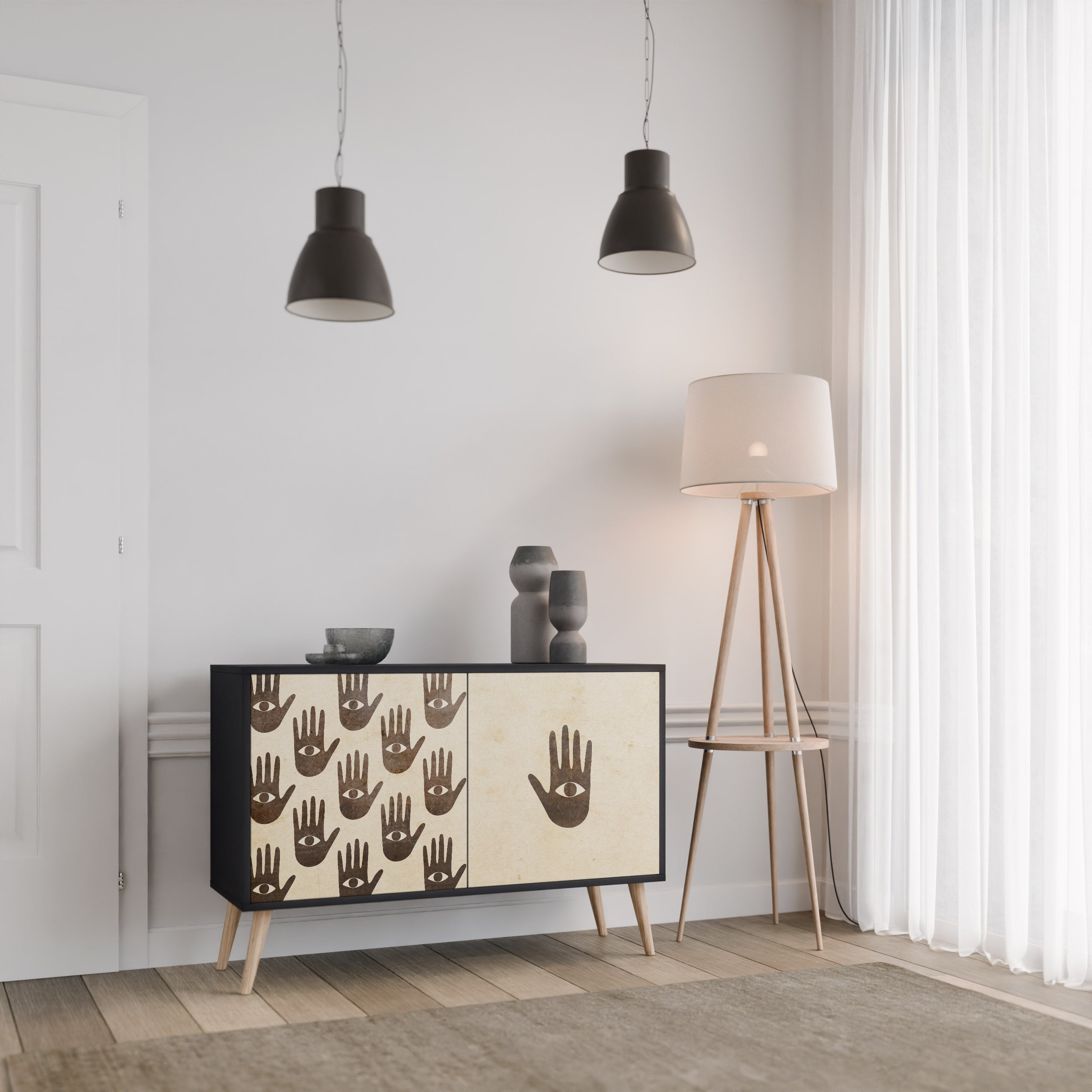 SEE MORE 2-Door Sideboard in Black Finish