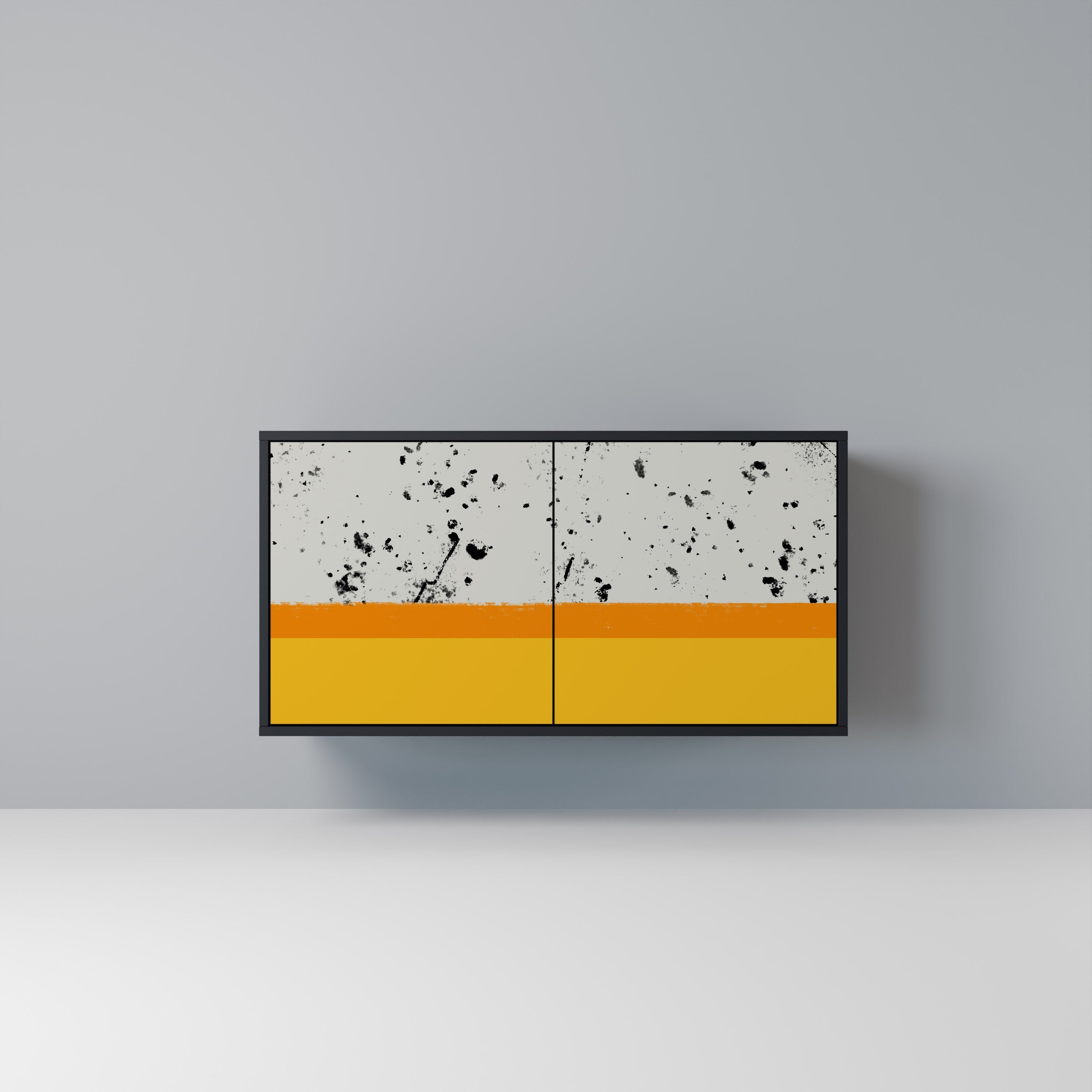 DYED BY ORANGE 2-Door Sideboard in Black Finish