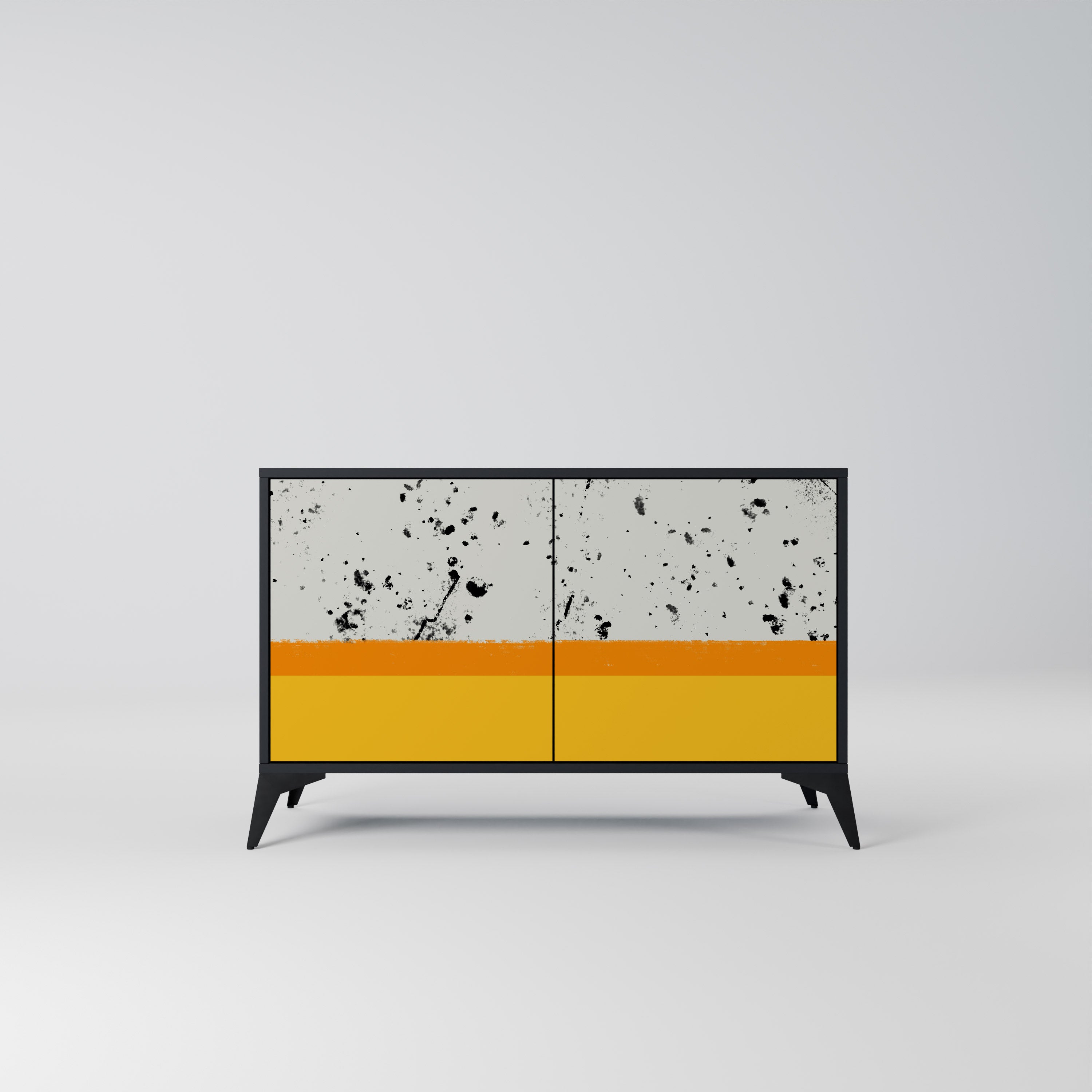 DYED BY ORANGE 2-Door Sideboard in Black Finish