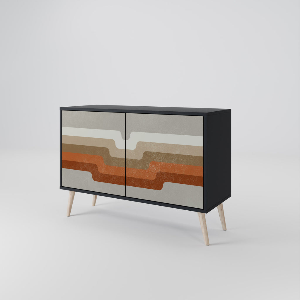 PECULIAR TRAIL 2-Door Sideboard in Black Finish