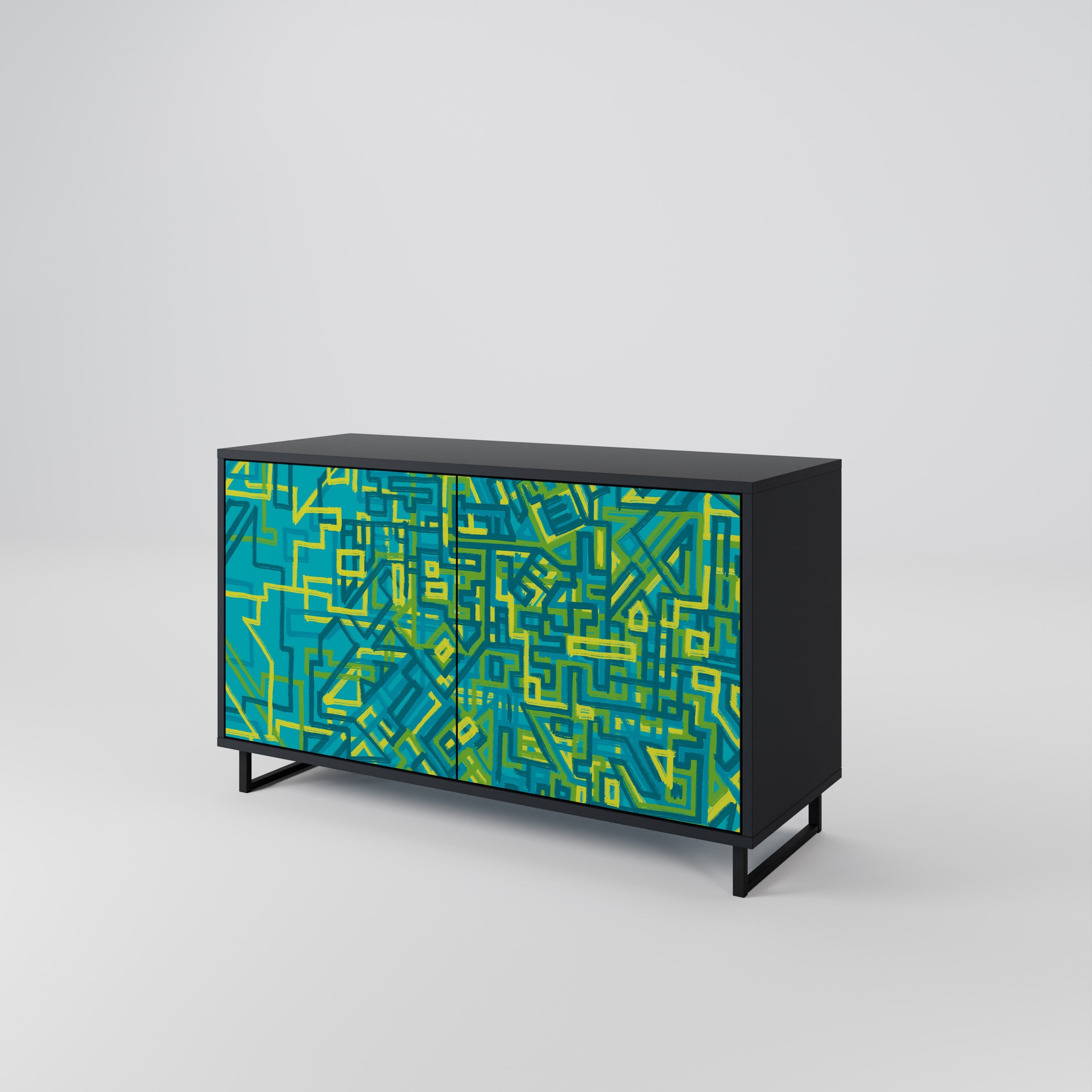 NOSTALGIC MEMORIES 2-Door Sideboard in Black Finish