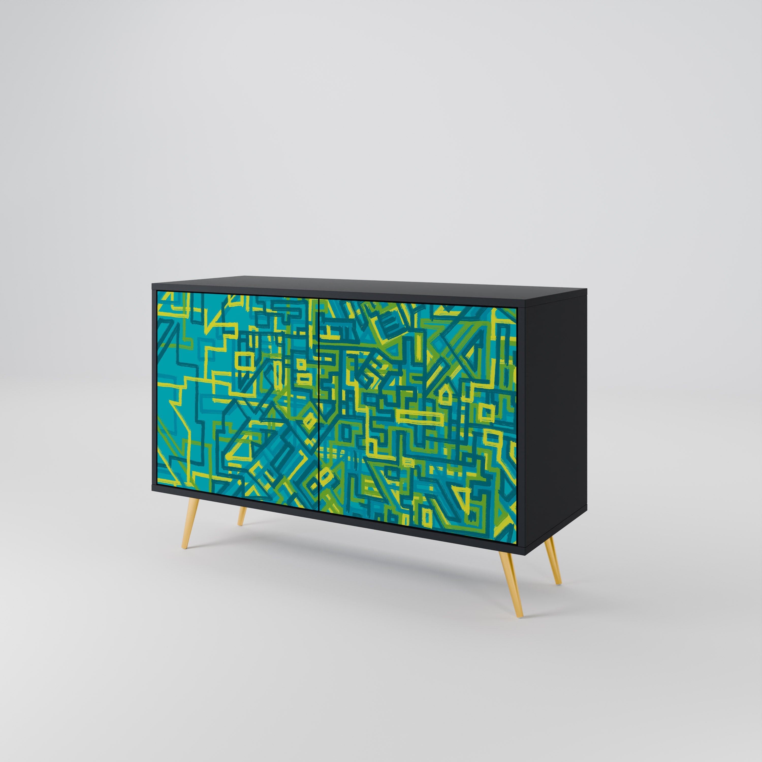 NOSTALGIC MEMORIES 2-Door Sideboard in Black Finish